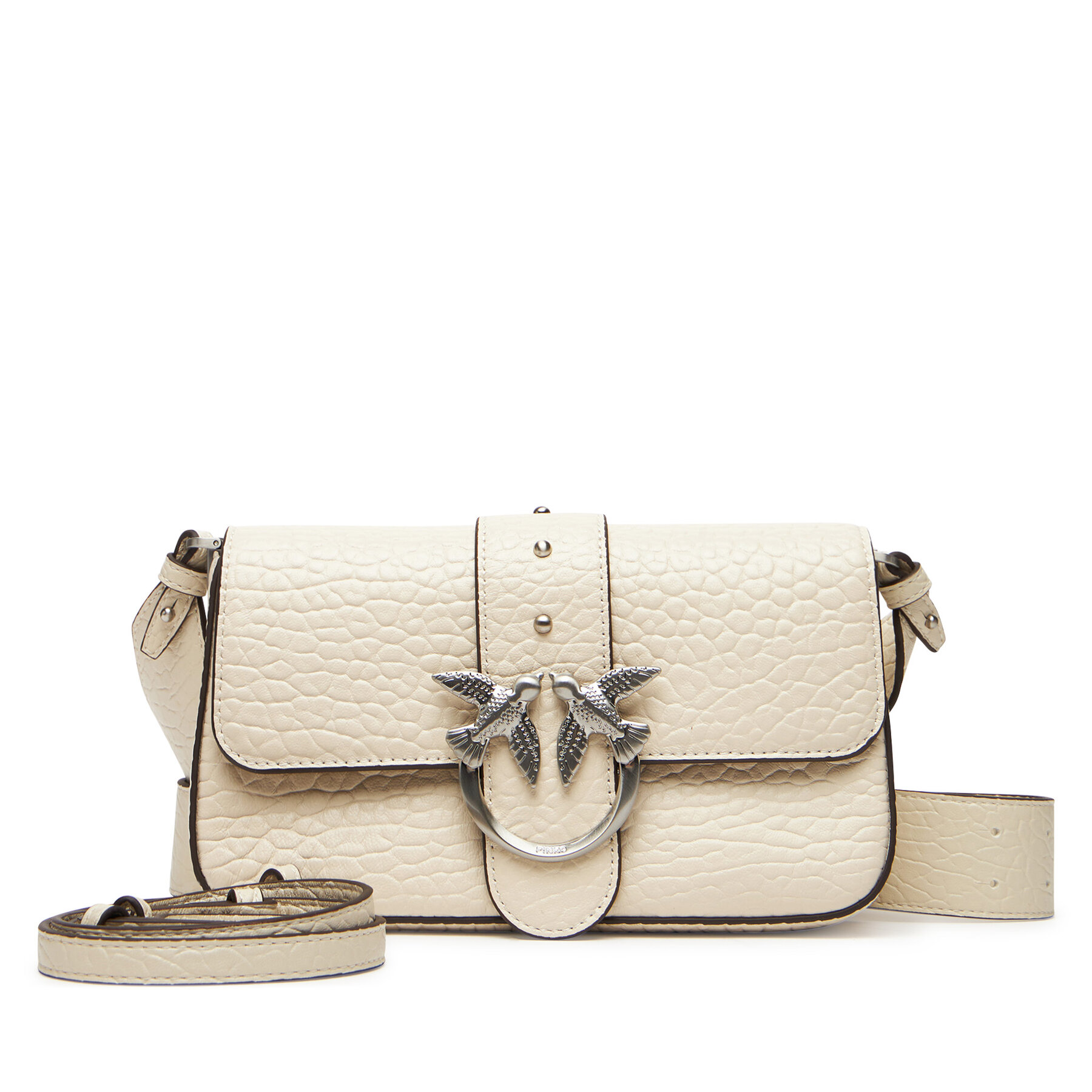 Geantă PINKO Love One Mini Slouchy Fl Al 25-26 PLTT 104340 A2JU Écru