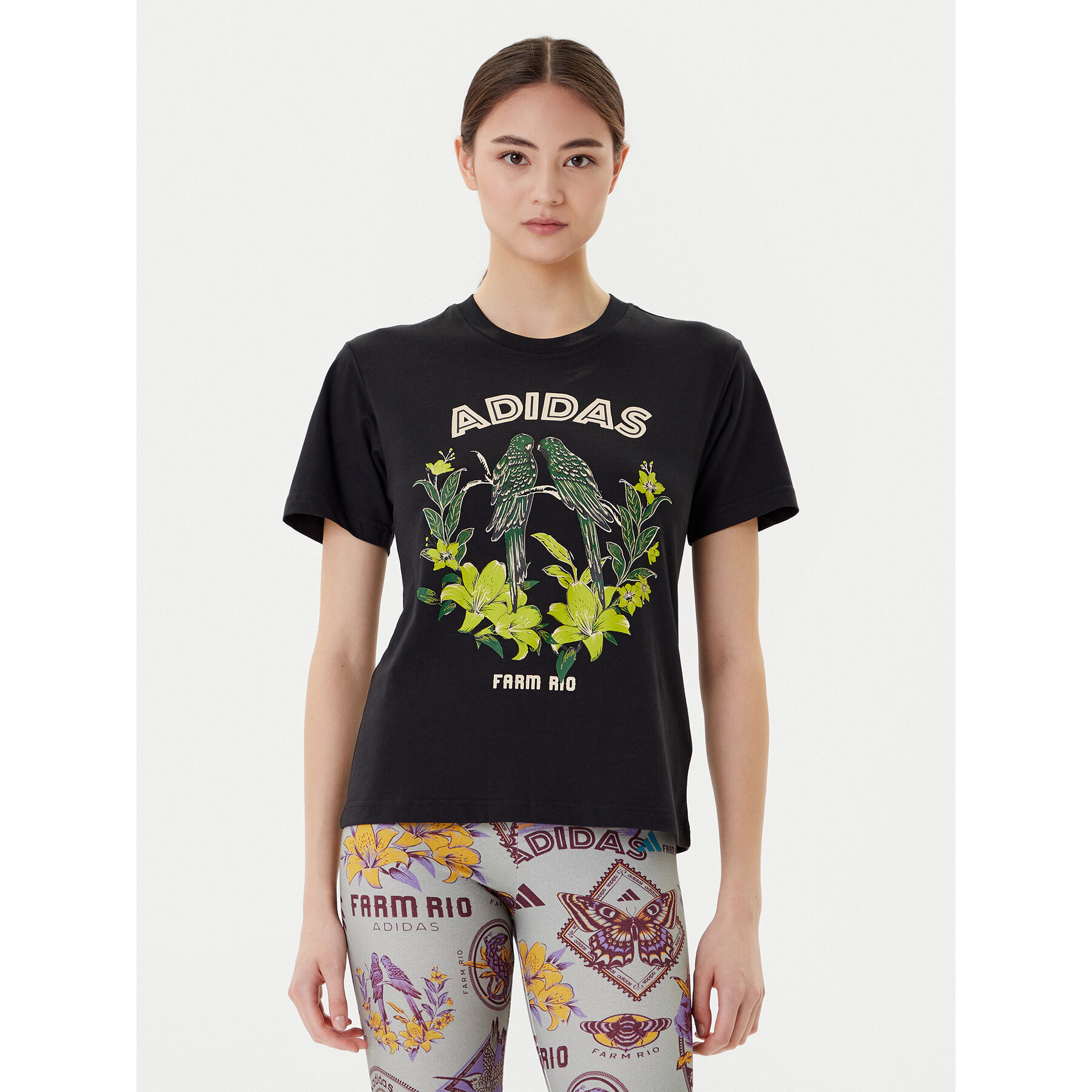 adidas Majica FARM Graphic JV8609 Črna Regular Fit