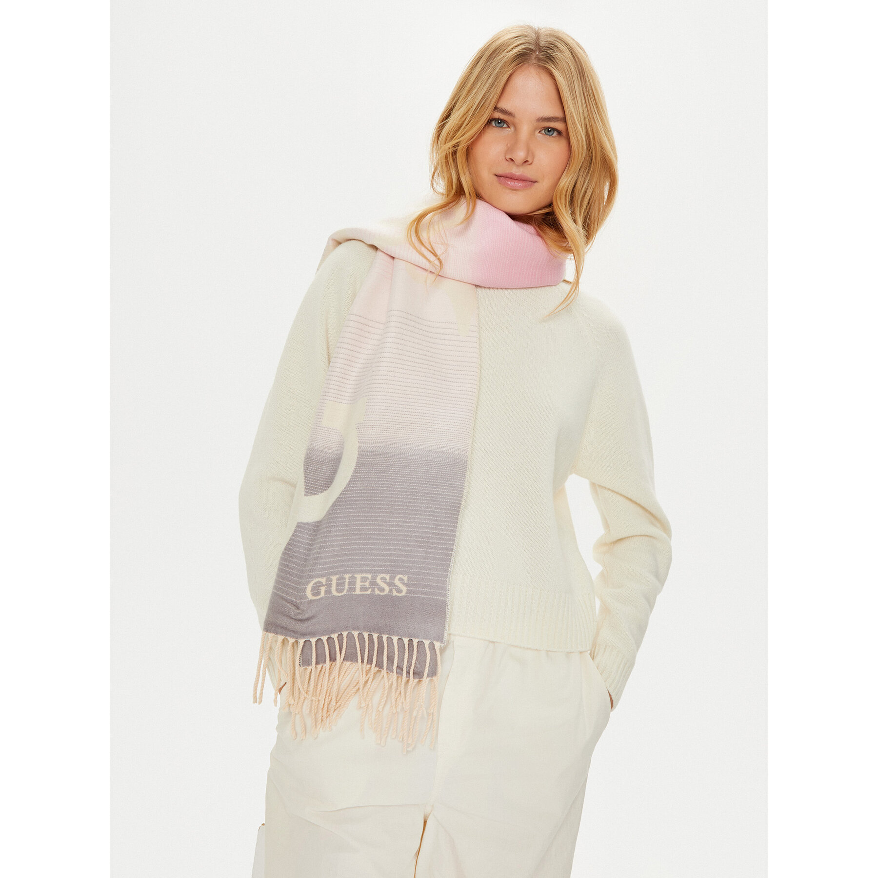 Liten halsduk Guess AW5050 VIS03 Rosa