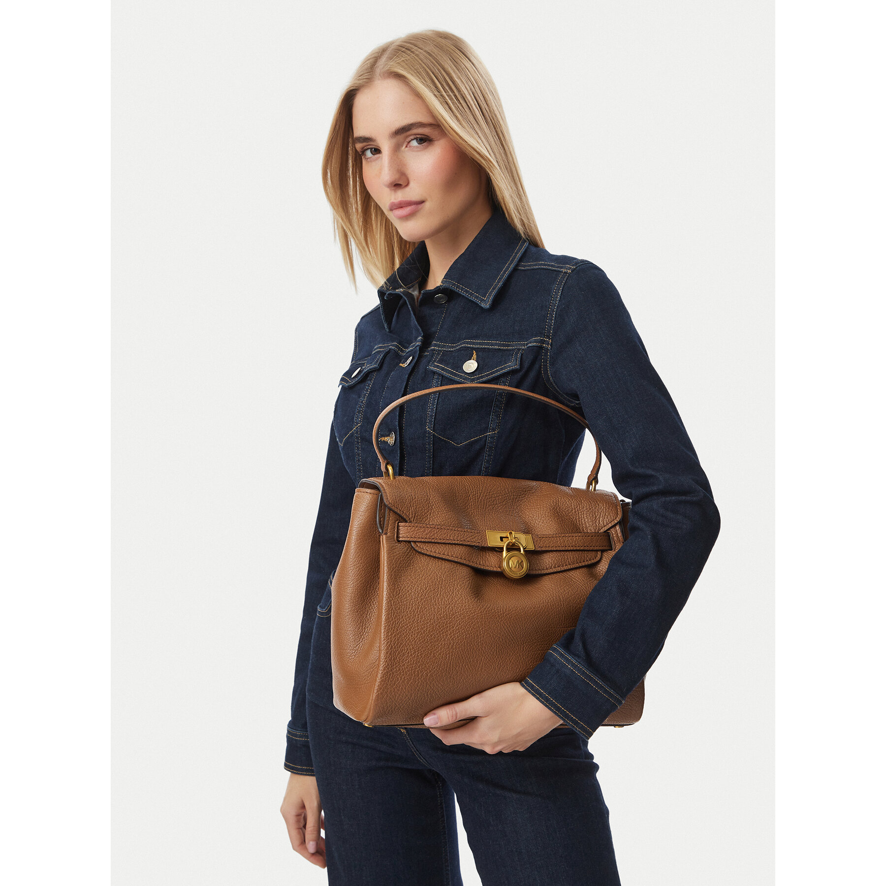 Torbica MICHAEL Michael Kors Hamilton 30F6ANXS7E Smeđa