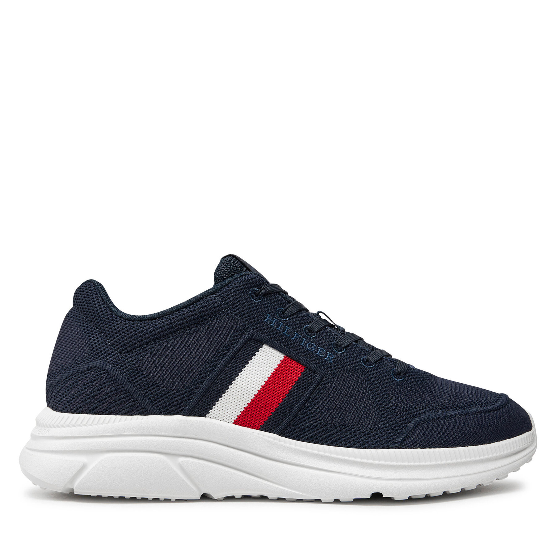 Męskie Sneakersy Tommy Hilfiger, Rozmiar 41 Granatowy Modern Runner Knit Evo Ess FM0FM05245