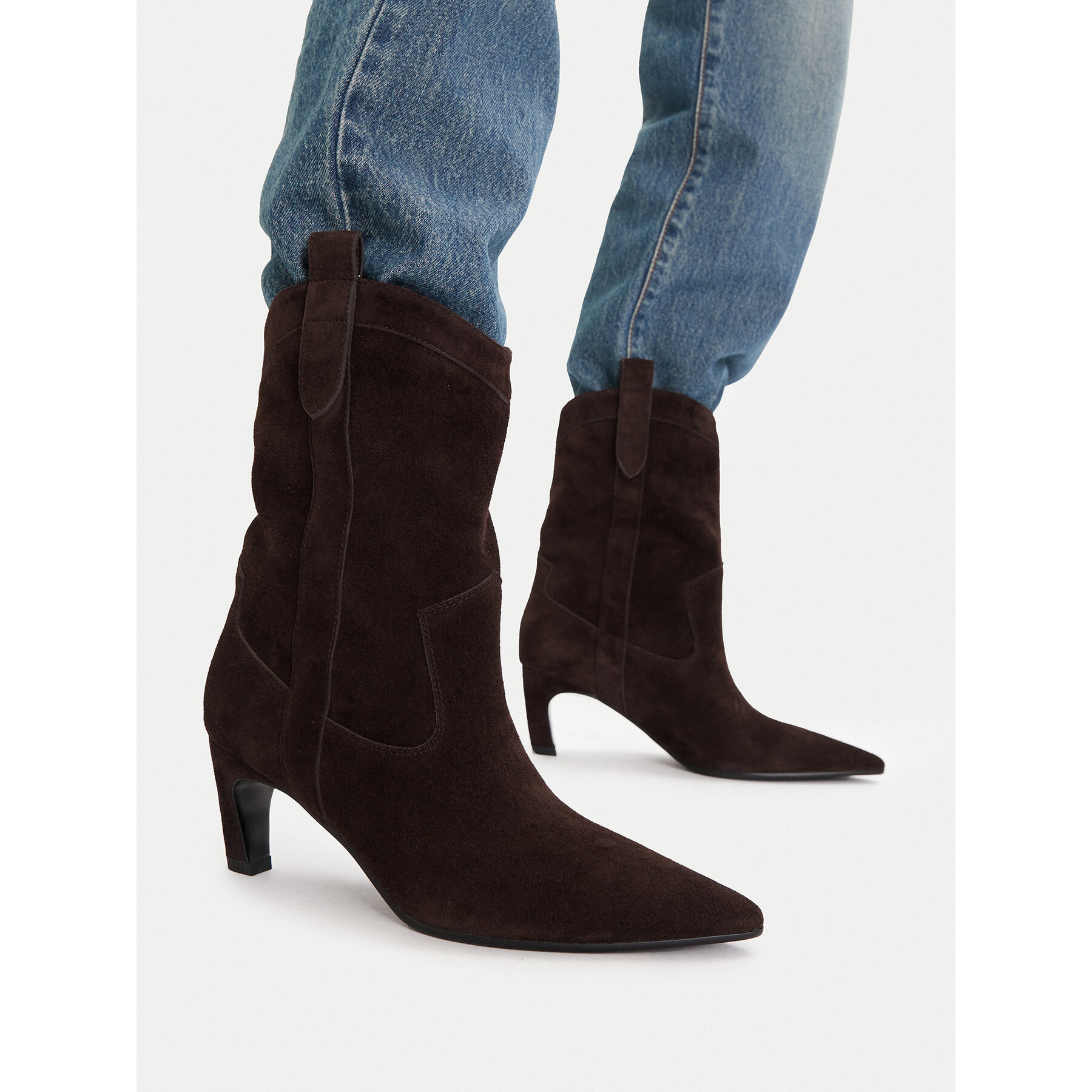 Polokozačky GINO ROSSI EO-ZARA-LT2546 Hnědá