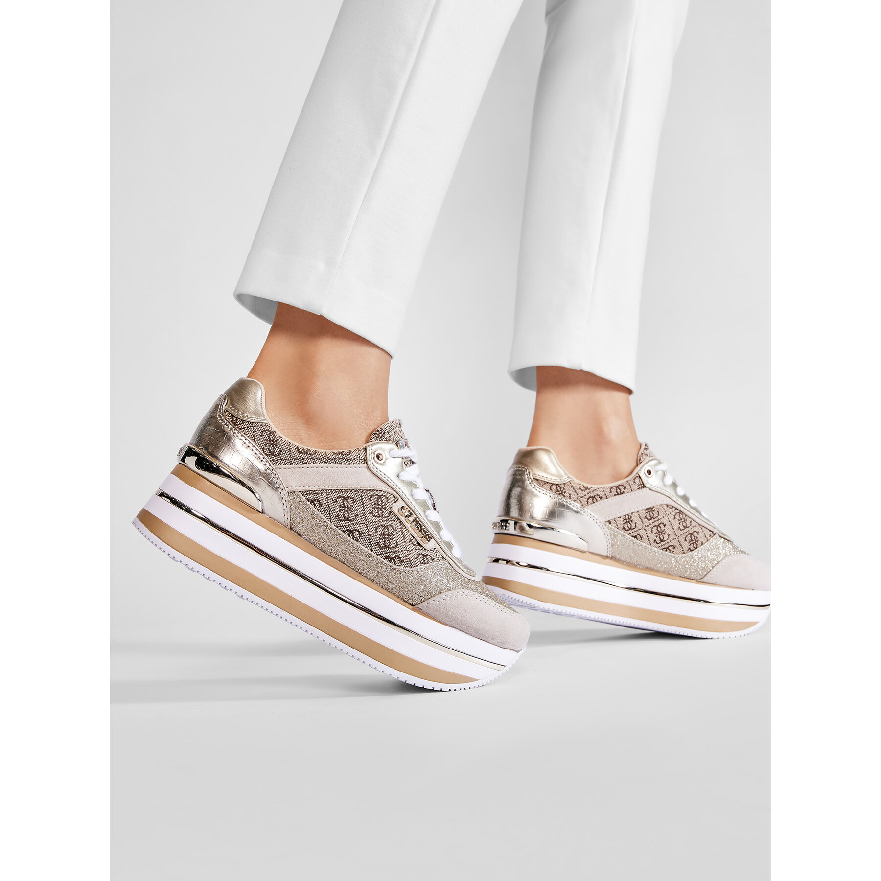 Sneakersy Guess Hansin2 FL5HNS FAL12 Zlatá