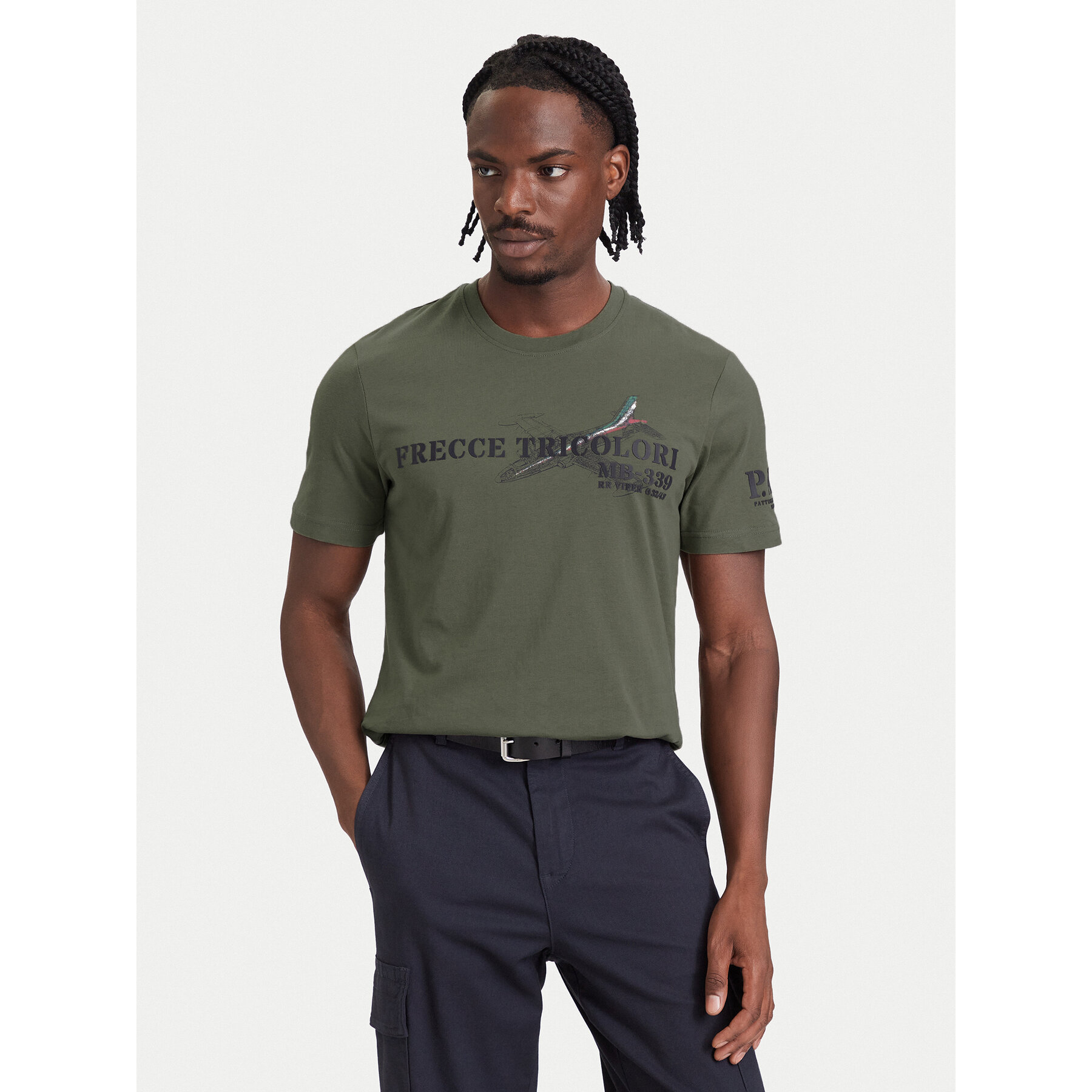 Aeronautica Militare T-Shirt 262TS2541UJ00750 Khakifarben Regular Fit