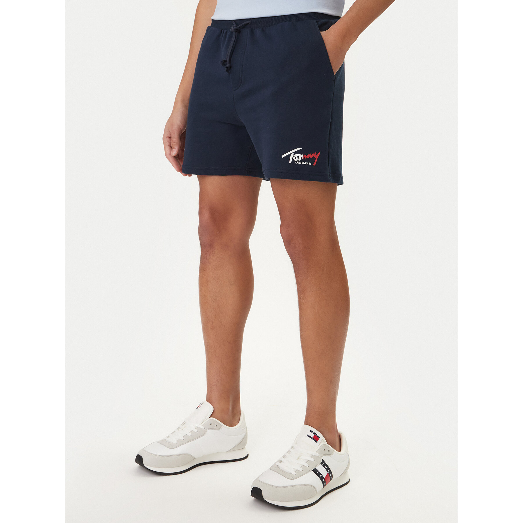 Tommy Jeans Sportshorts Signature DM0DM23017 Dunkelblau Regular Fit