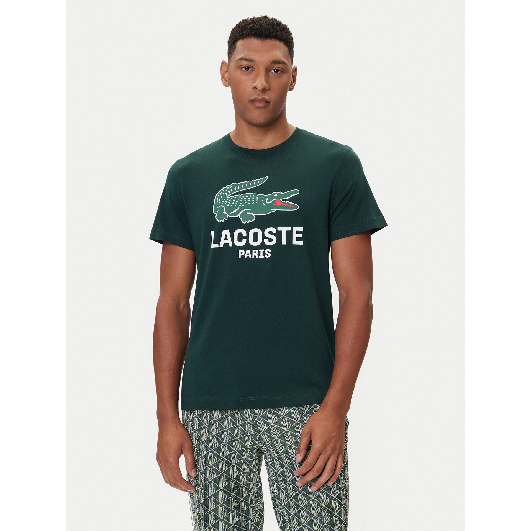 Lacoste T-Shirt TH5634 Grün Regular Fit