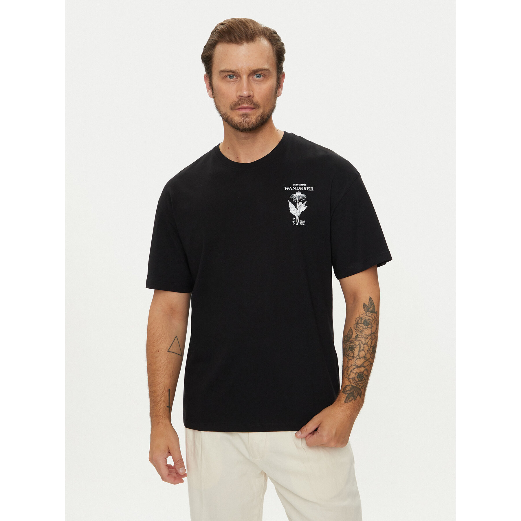 Jack&Jones T-Shirt Bradley 12264415 Μαύρο Relaxed Fit