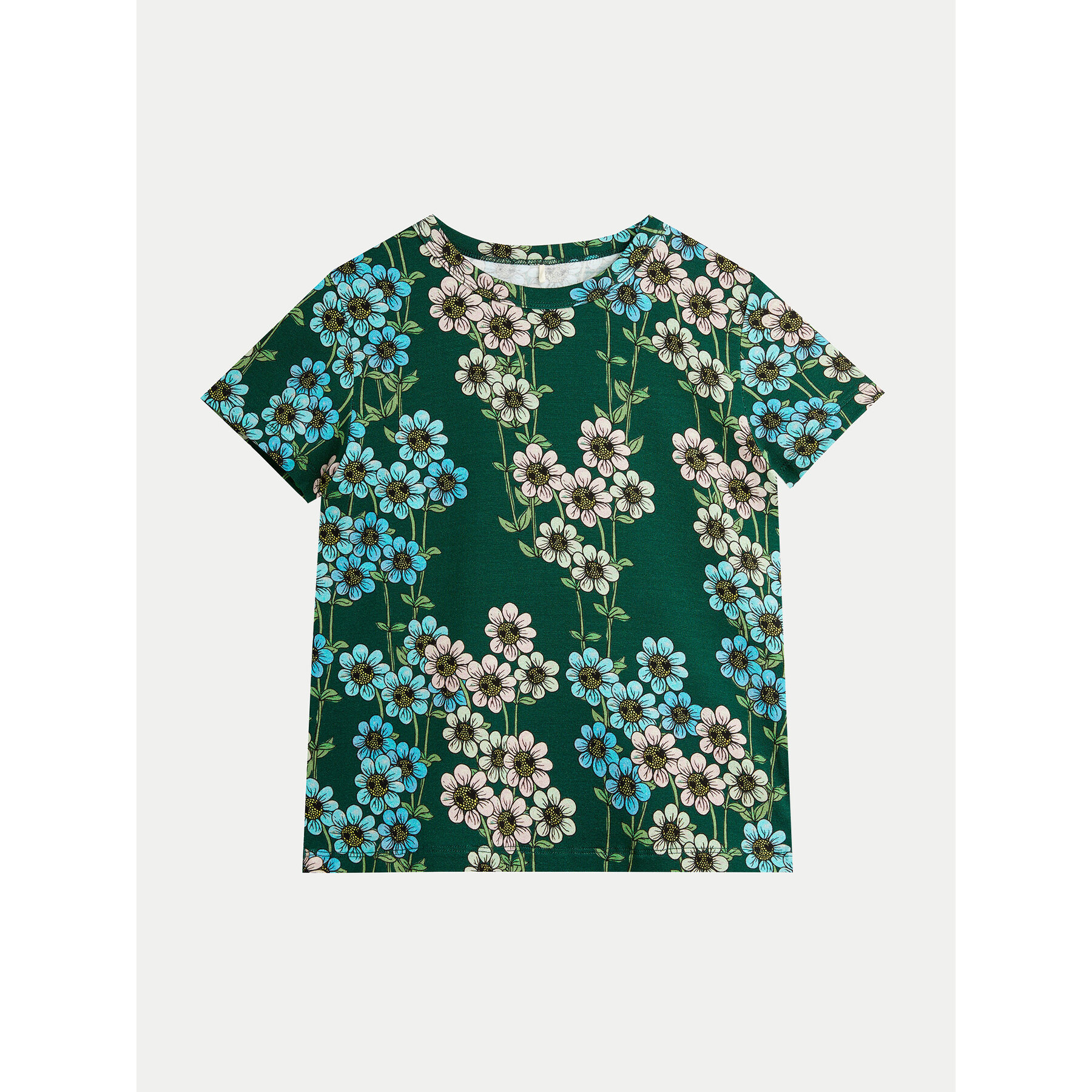 Mini Rodini T-shirt Daisys 2472013575 Verde Regular Fit