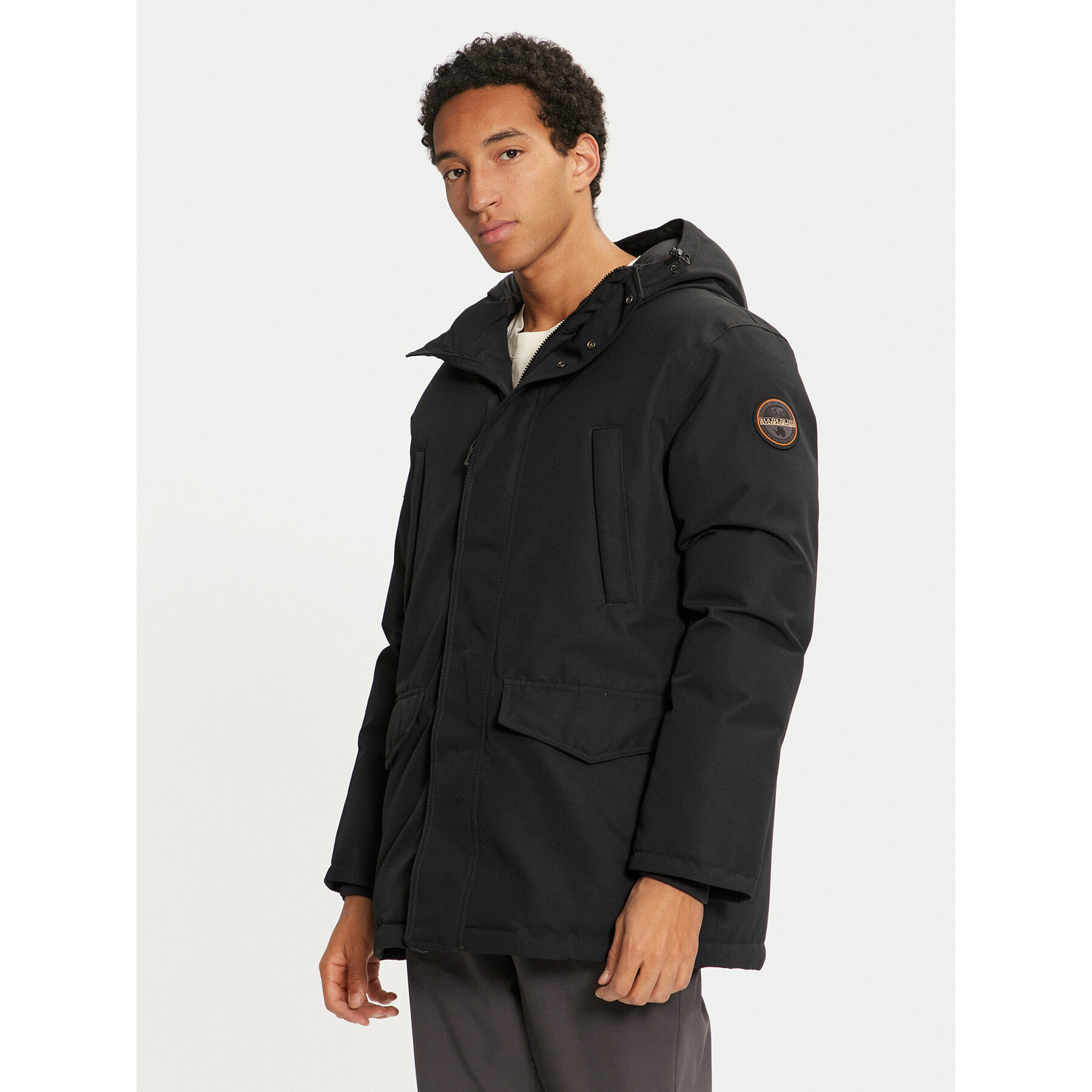 Napapijri Winterjacke A-Cornier NP0A4IJB Schwarz Regular Fit