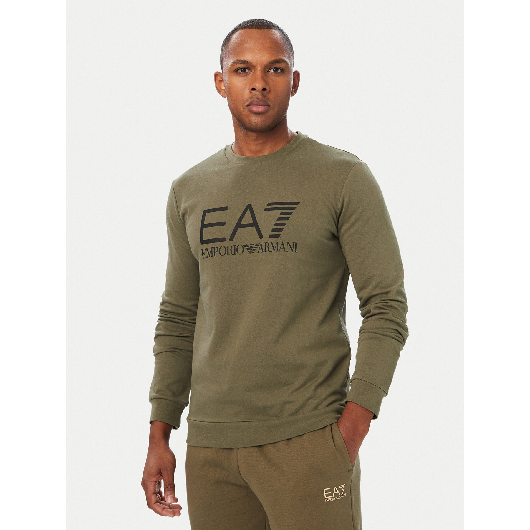 EA7 Emporio Armani Sweatshirt 7M002278 AF22266 U7014 Khakifarben Regular Fit