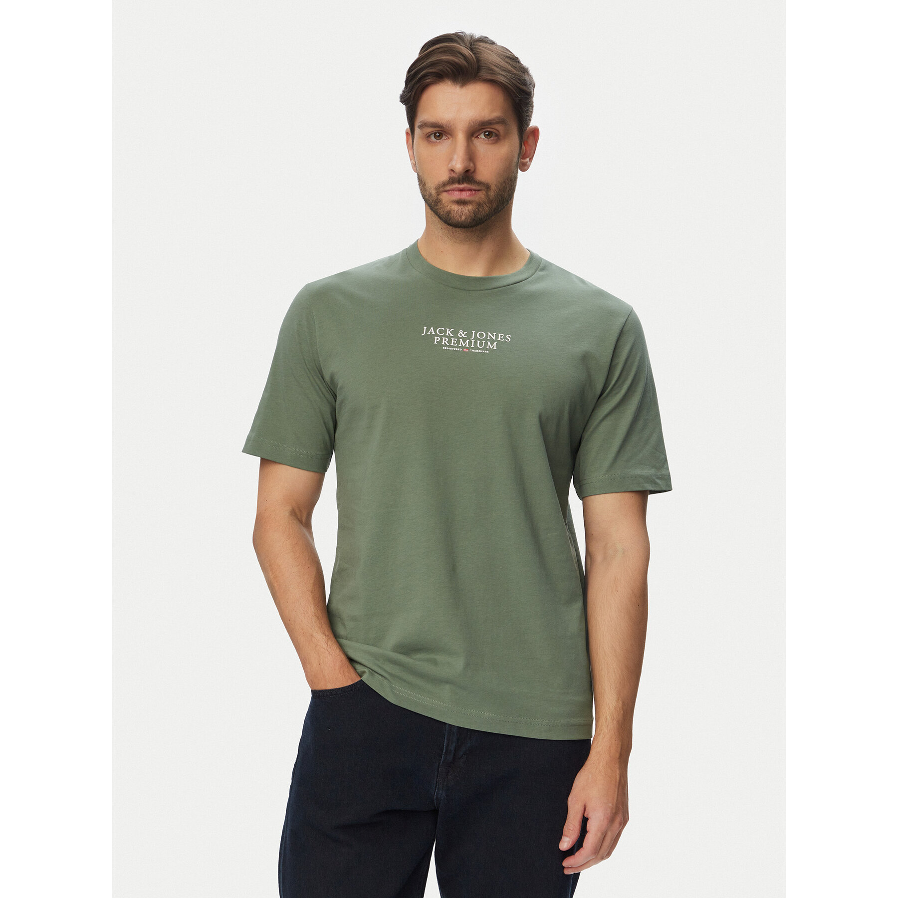 Jack & Jones T-shirt Bluarchie 12217167 Zelena Regular Fit