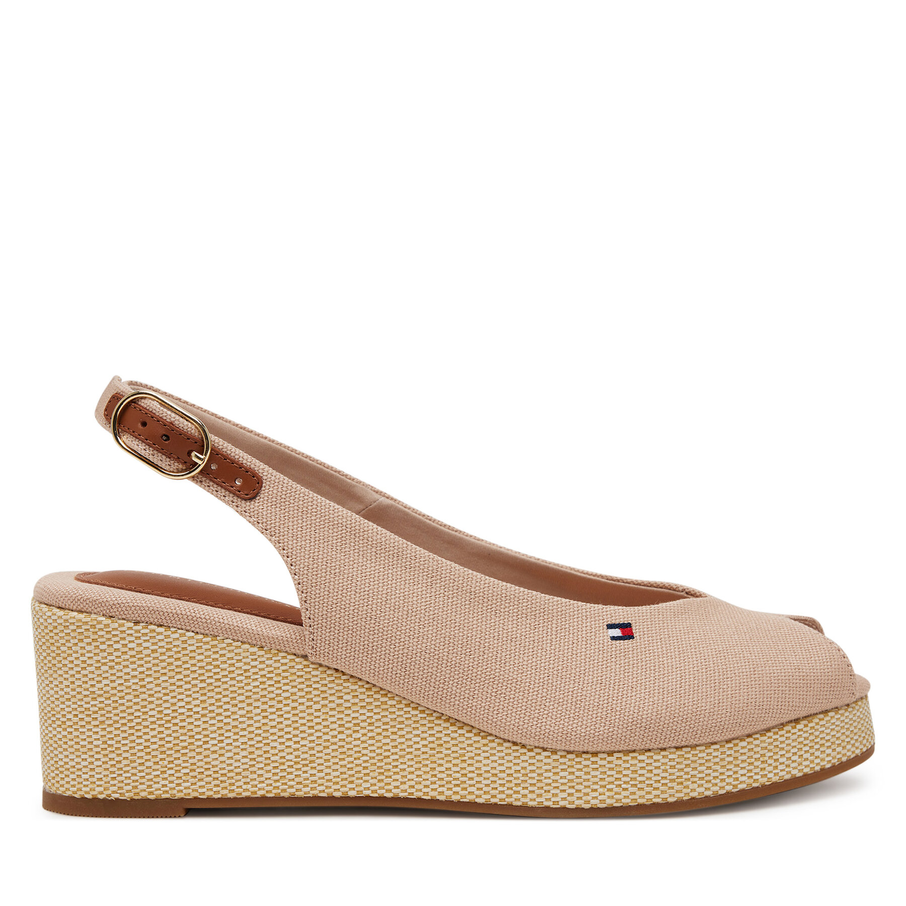 Dámske Espadrilky Tommy Hilfiger, Rozmer: 36, Ružová, Flag Mid Wedge Espad Slingback FW0FW08595