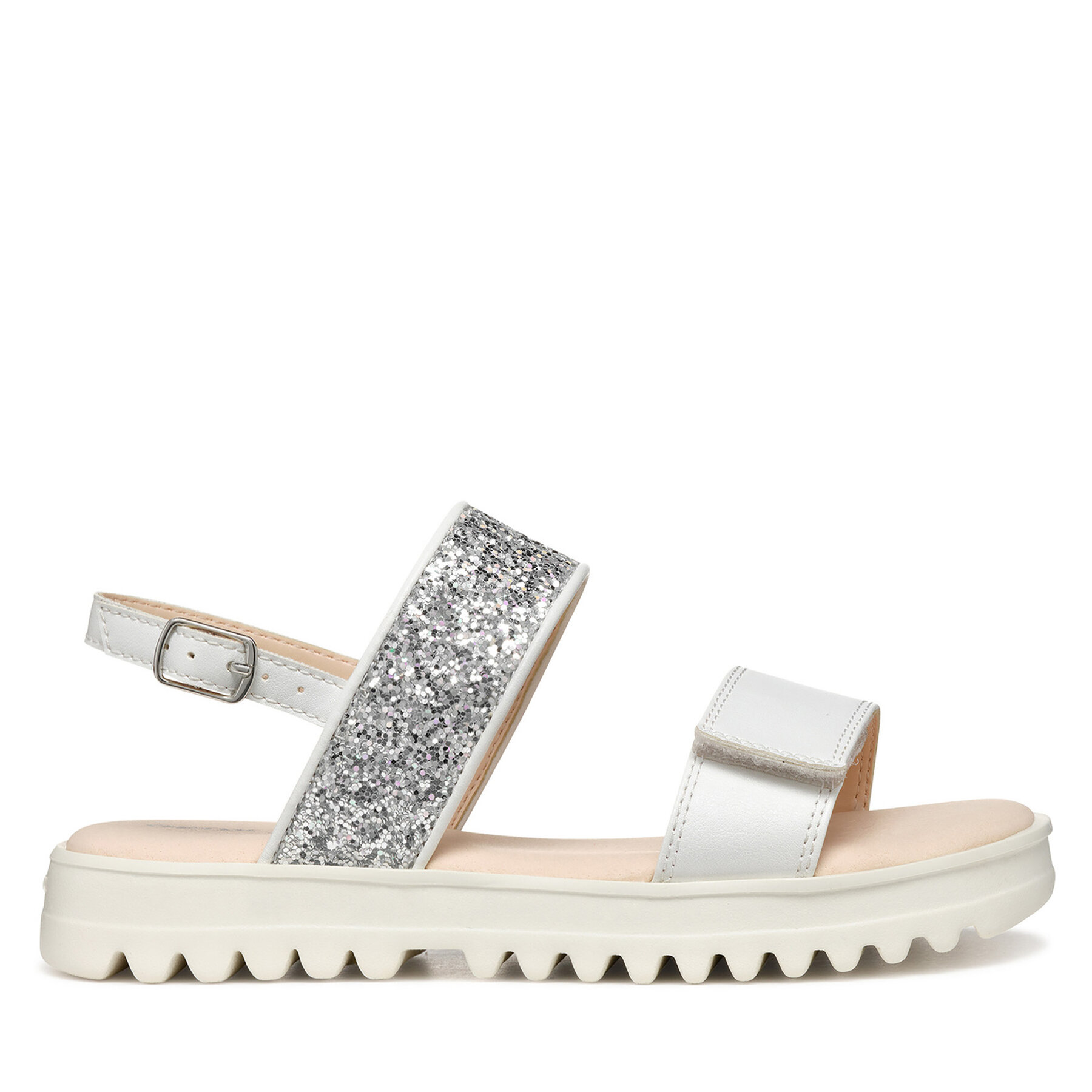 Sandali Geox J Coralie Gir J556EA 0BCEW C1Z1N M Bianco