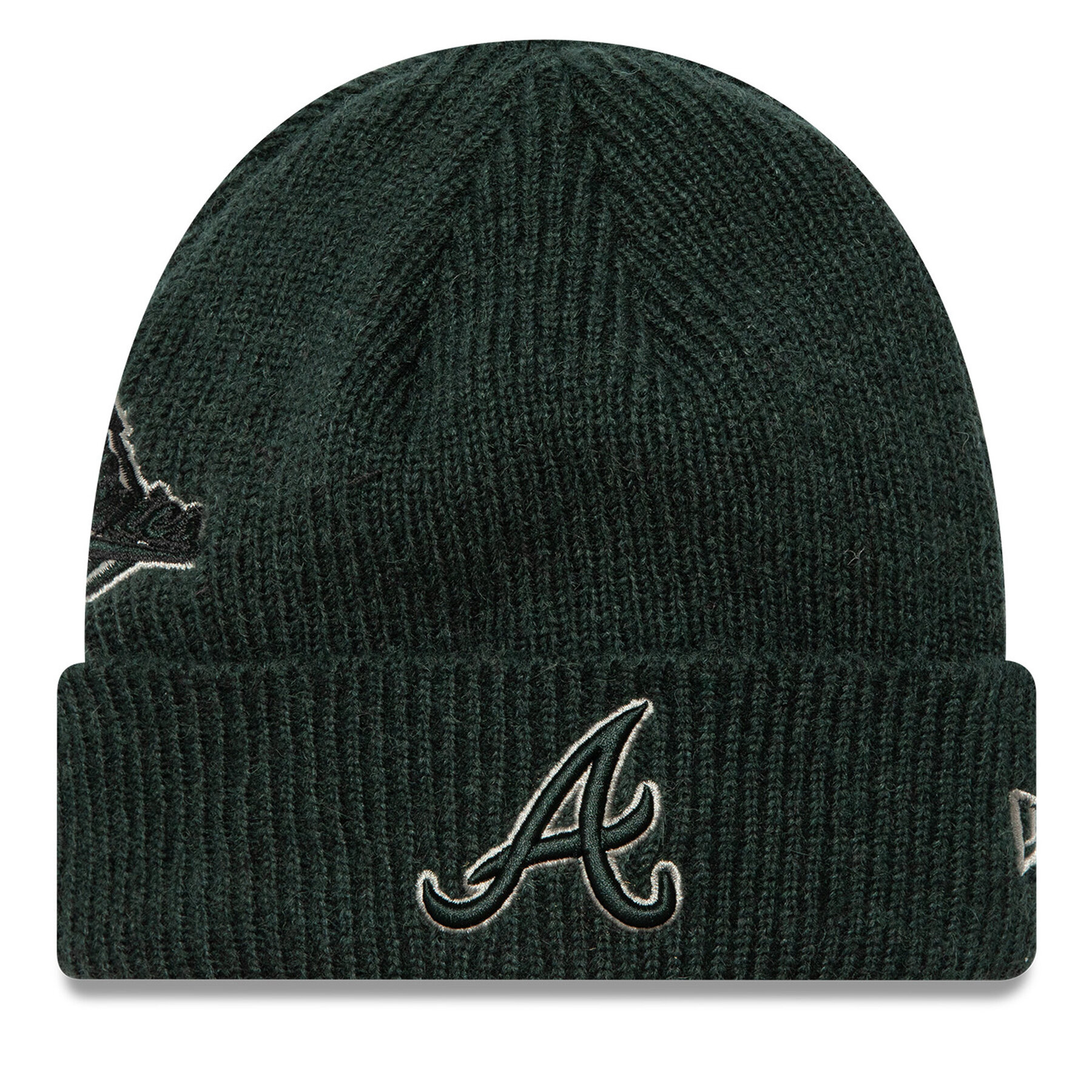Шапка New Era Atlanta Braves World Series Patch Cuff Knit Beanie 60580730 Зелен
