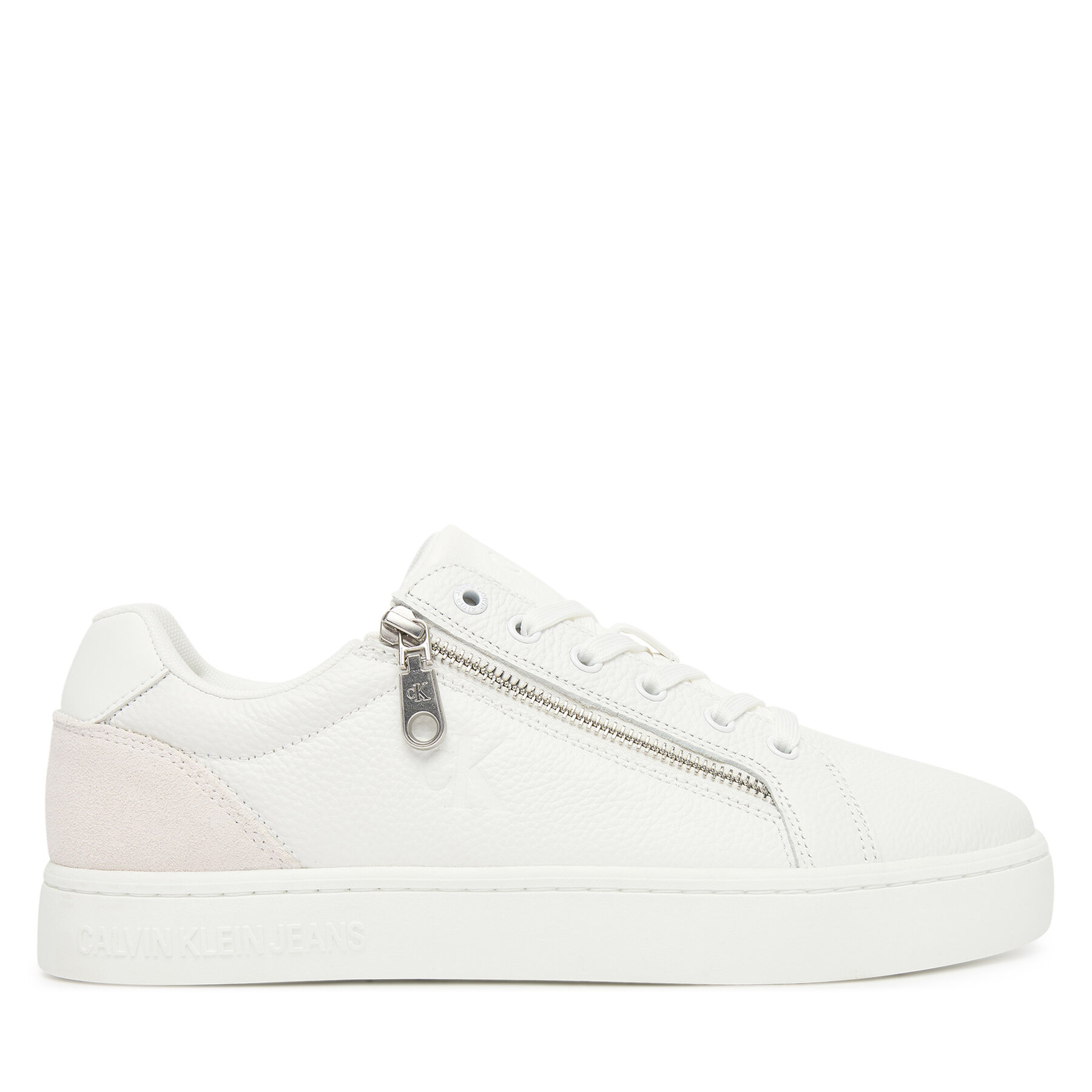 Sneakersy Calvin Klein Jeans Classic Cupsole Zip Low In YM0YM01318 Biela