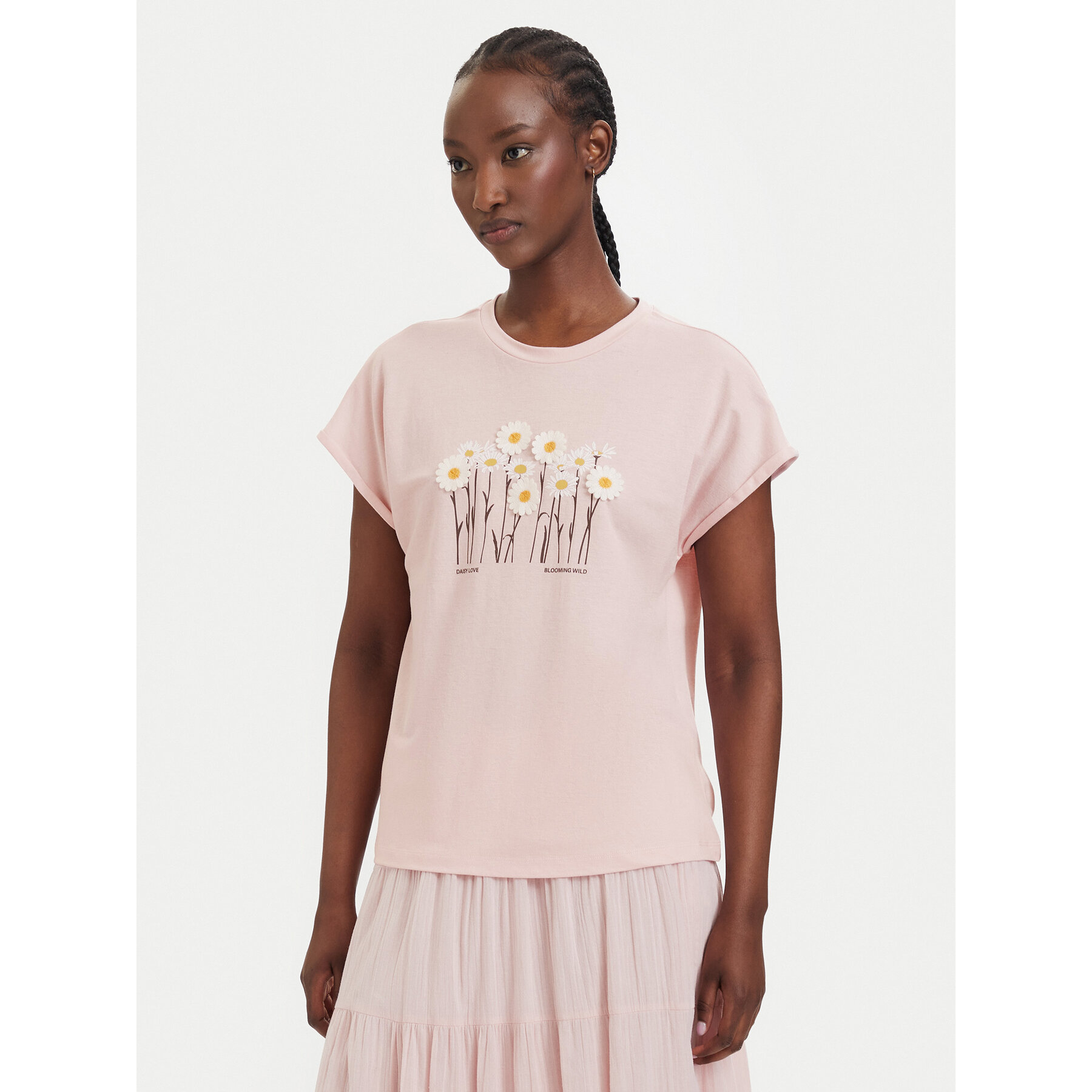 ONLY T-shirt Jany 15372108 Svijetlo roza Regular Fit