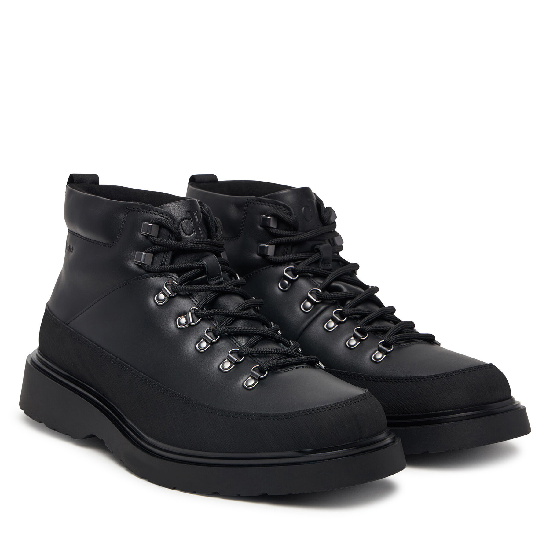 Auliniai batai Calvin Klein Combat Mid Hiking Boot Lth Wl HM0HM02357 Juoda