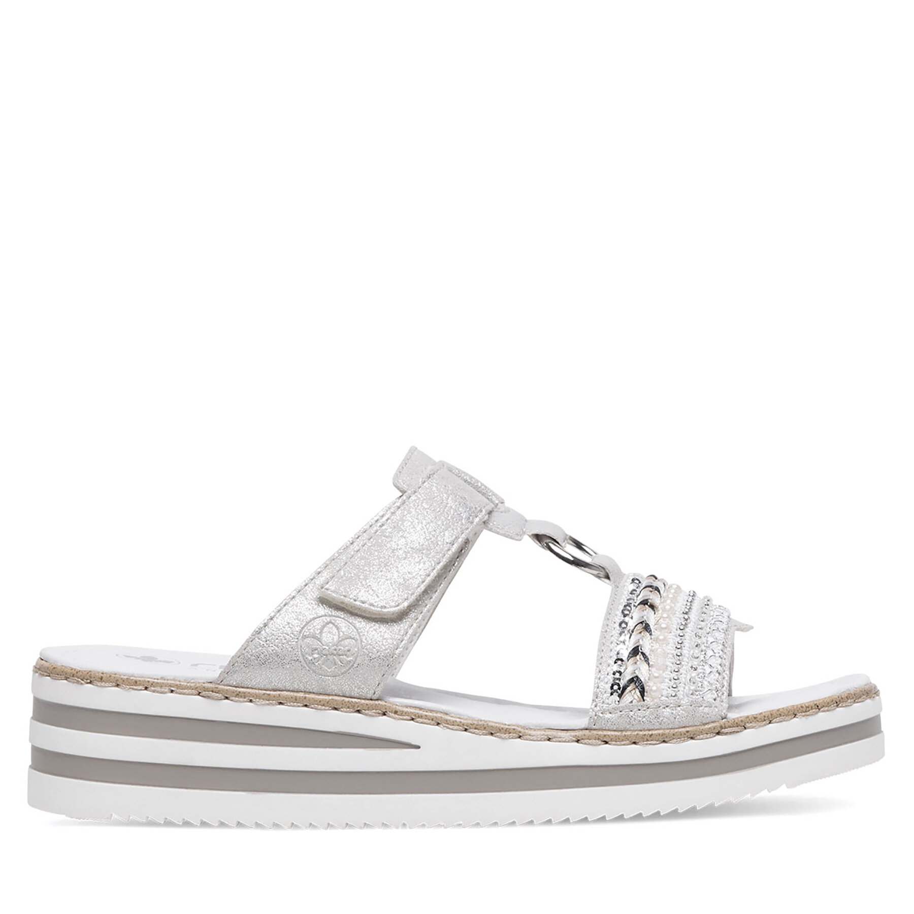 Παντόφλες Rieker V02M6-40 Γκρι