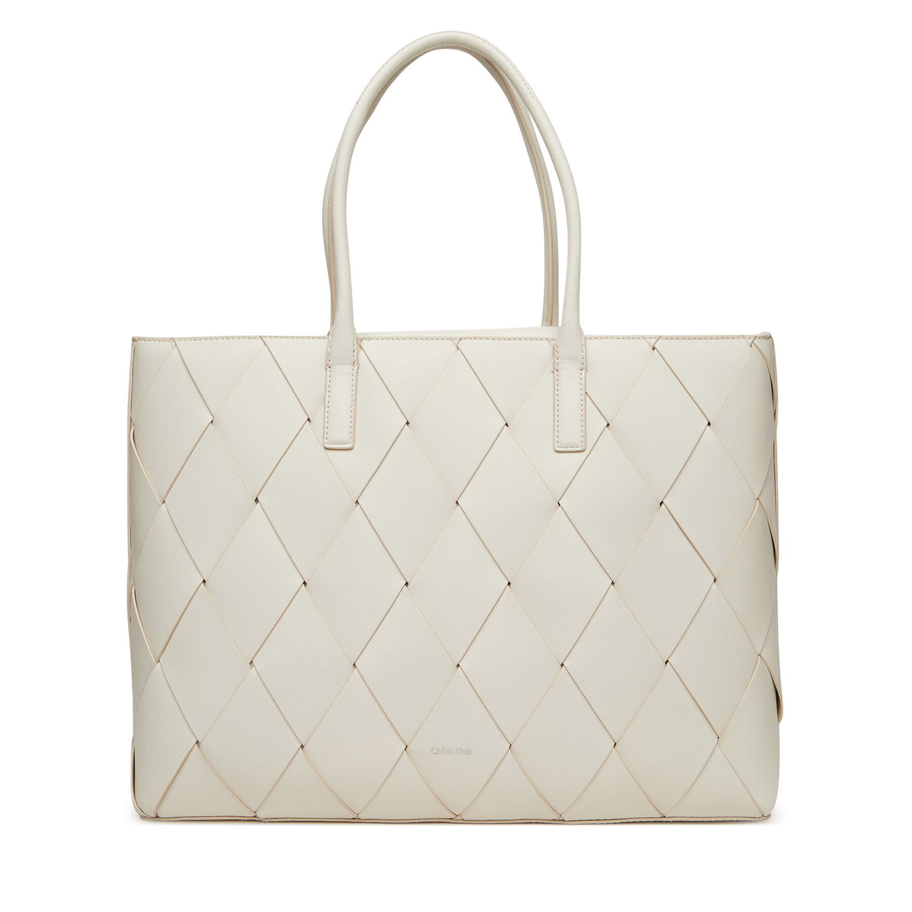 Дамска чанта Calvin Klein Ck Woven Medium Shopper K60K612994 Бял