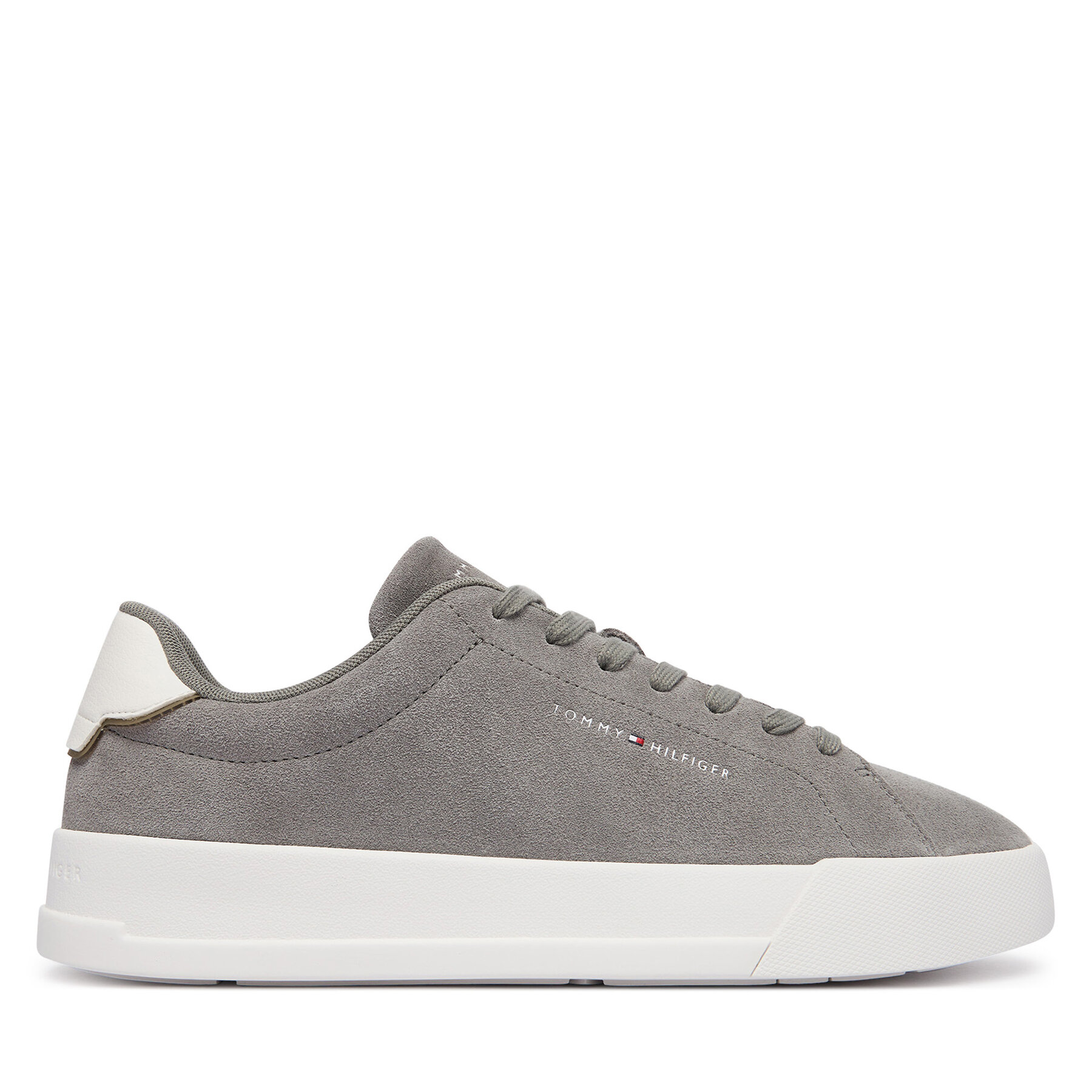 Сникърси Tommy Hilfiger Th Court Core Suede FM0FM05716 Сив
