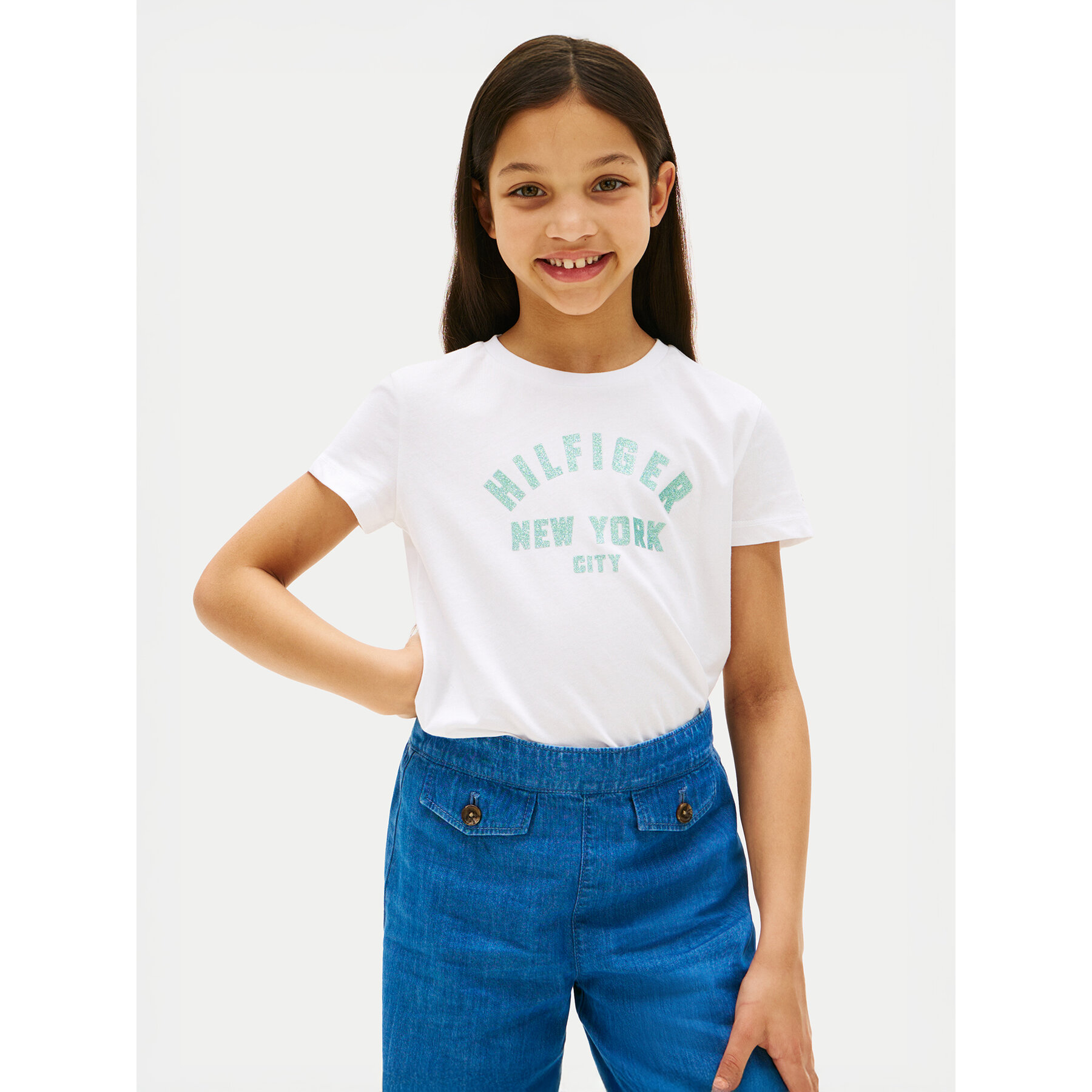 Tommy Hilfiger T-Shirt Graphic KG0KG08813 Λευκό Regular Fit