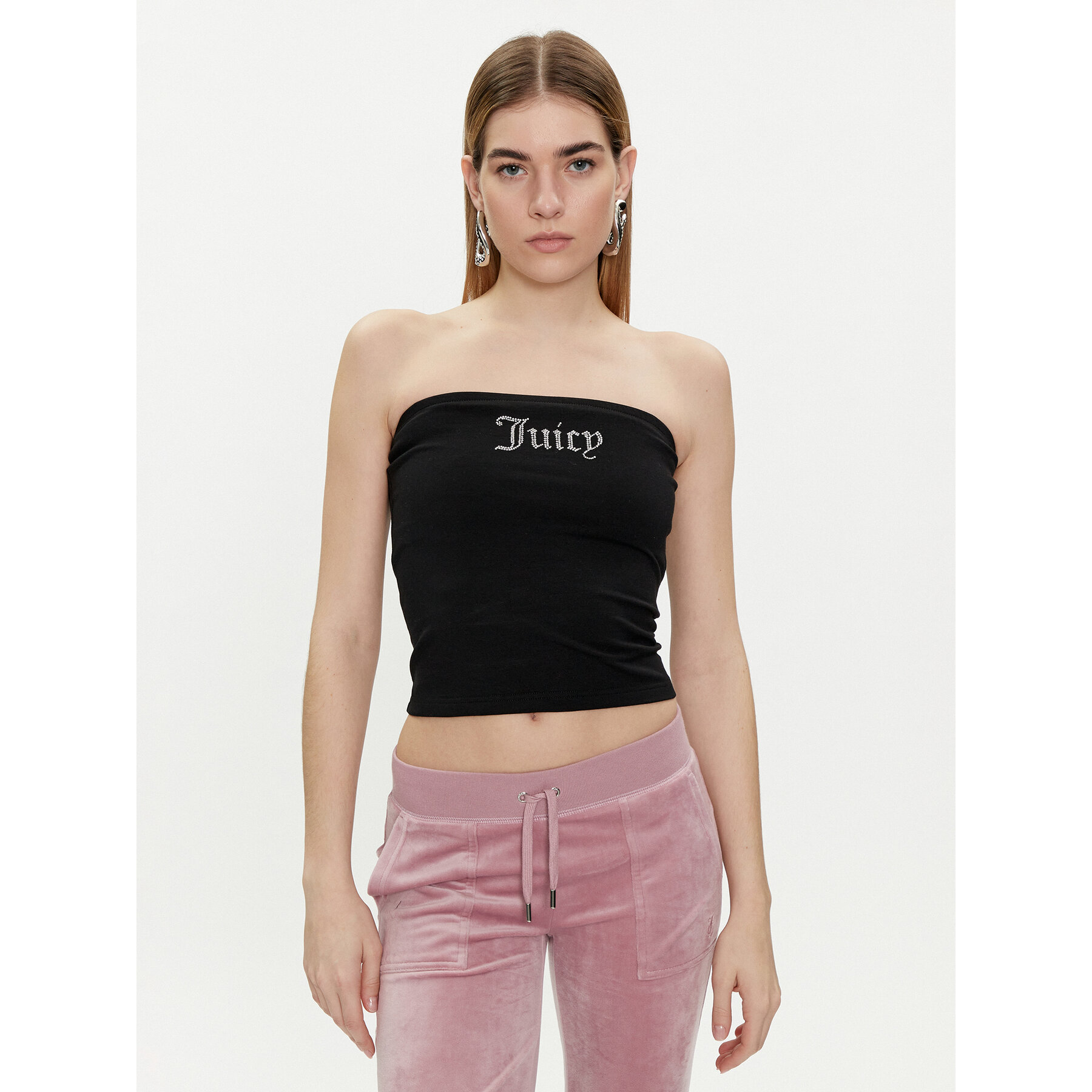 Juicy Couture Felső Babey JCWCT23310 Fekete Slim Fit