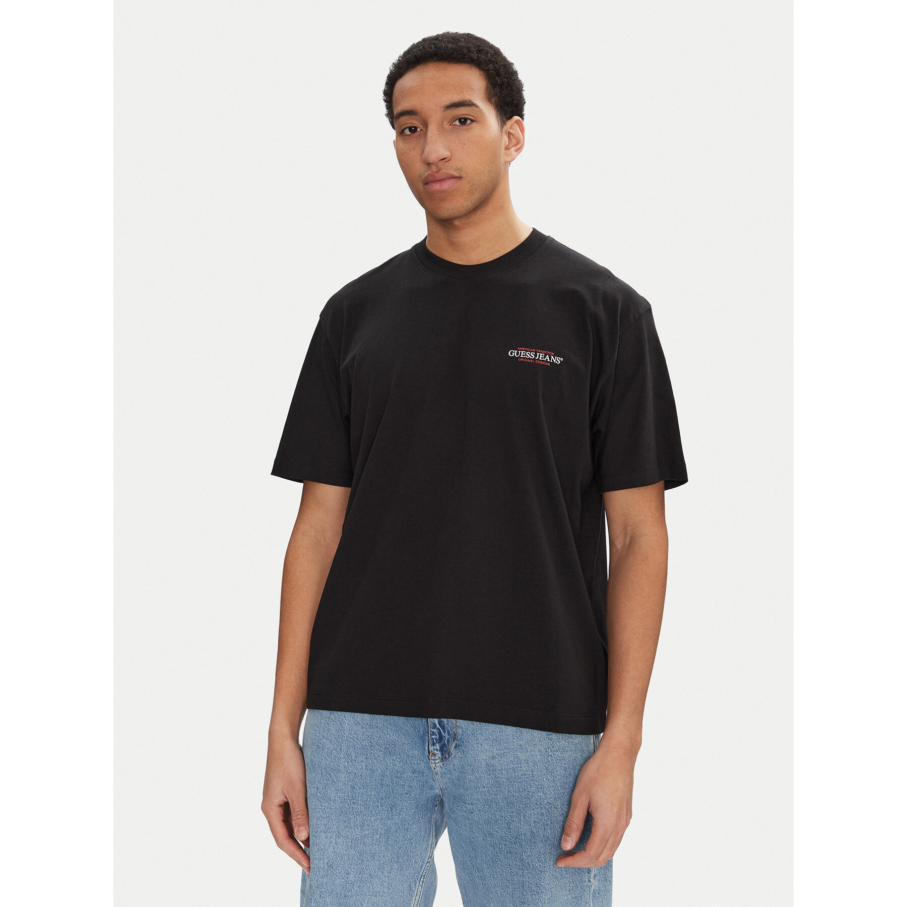 Guess Jeans Guess Jeans T-Shirt M4BI75 K8FQ4 Μαύρο Oversize