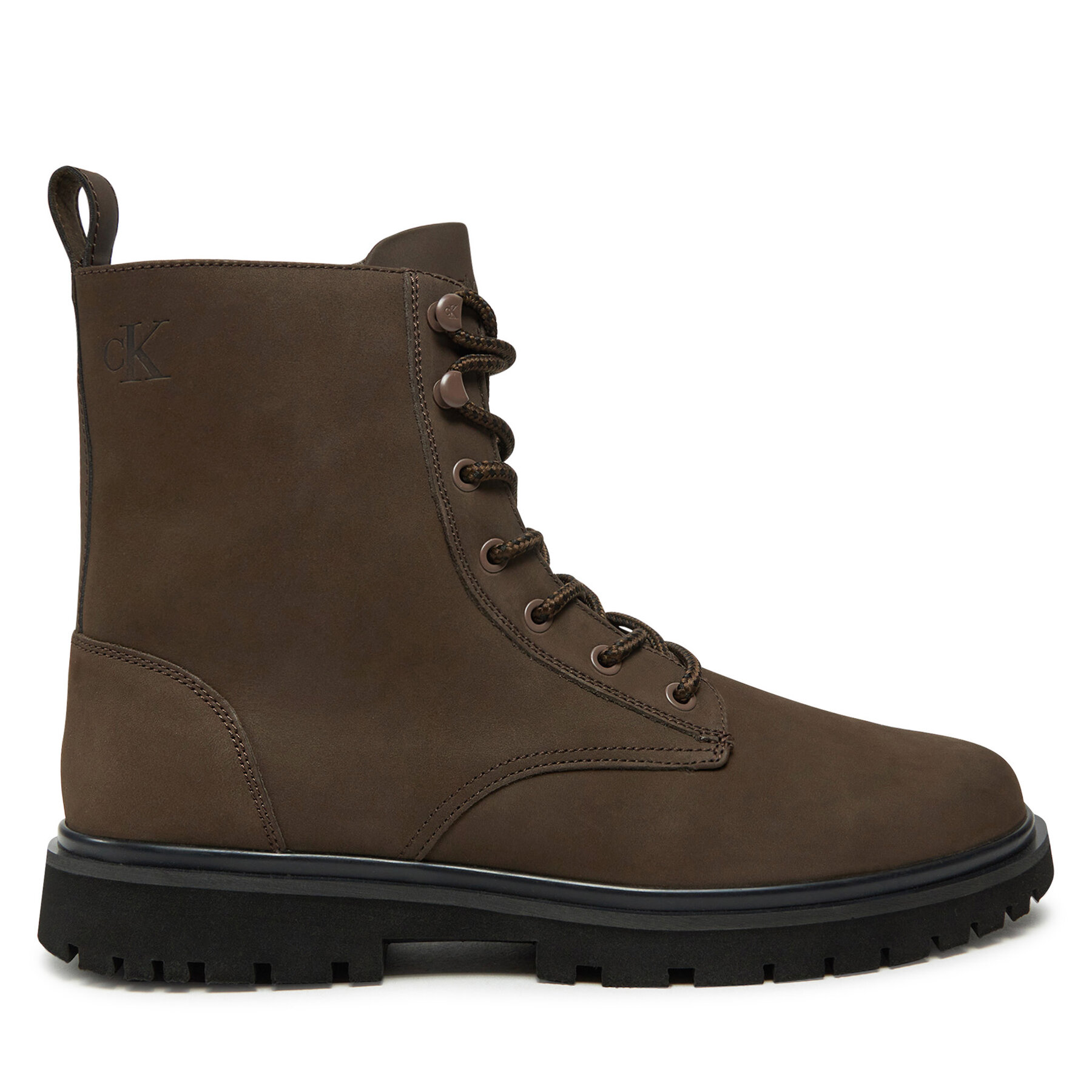 Outdoorová obuv Calvin Klein Jeans Eva Boot Mid Laceup Rebellious YM0YM01071 Hnedá