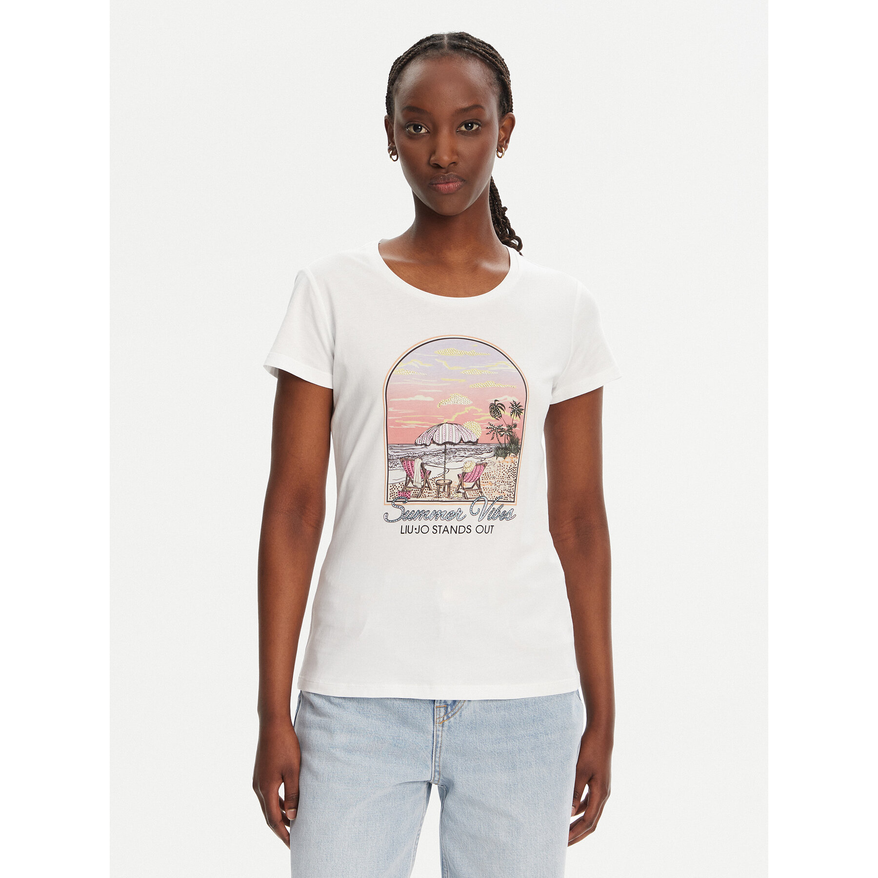 Liu Jo Liu Jo T-Shirt WA5478 J6410 Λευκό Regular Fit