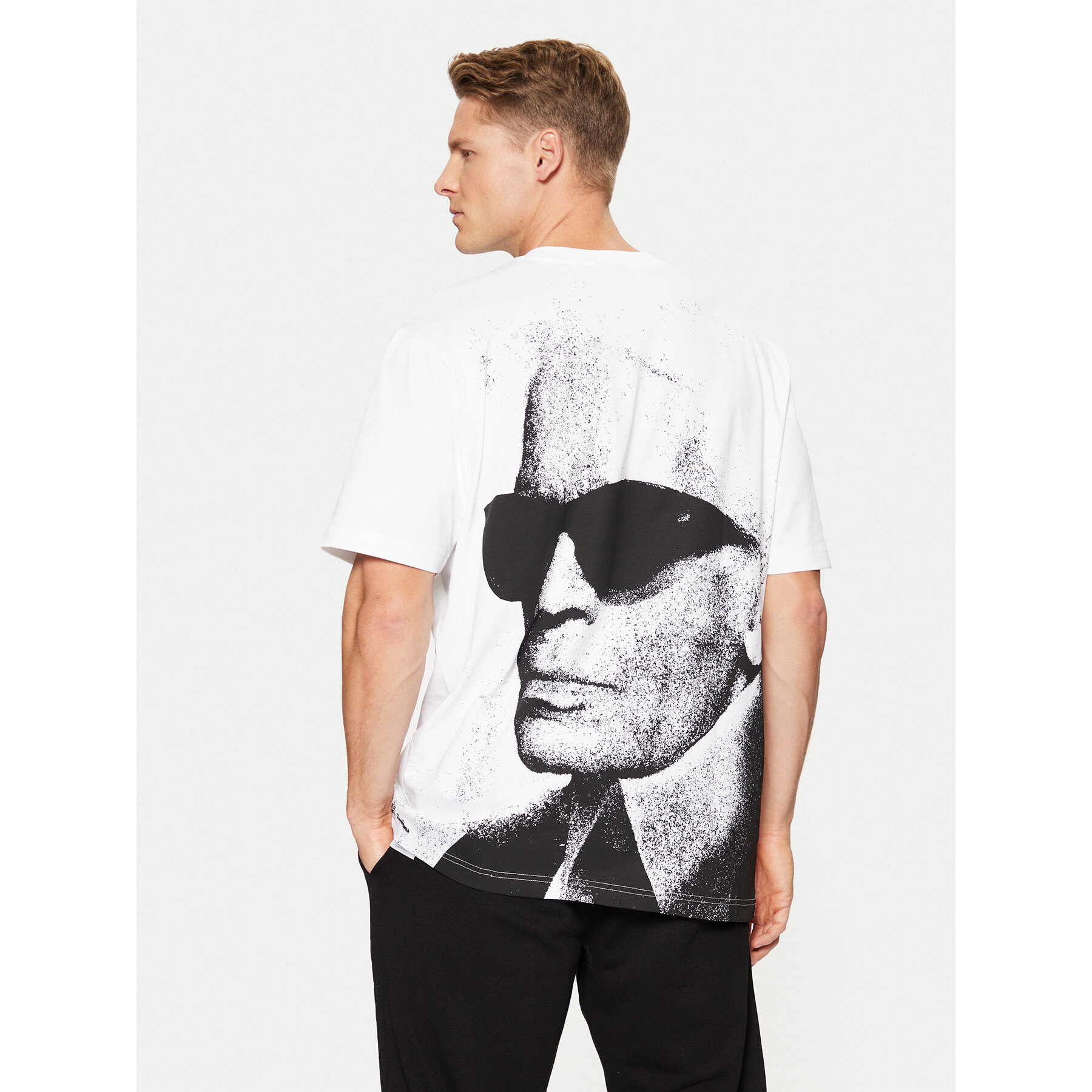 Karl Lagerfeld Jeans Póló A1M17113 Fehér Relaxed Fit
