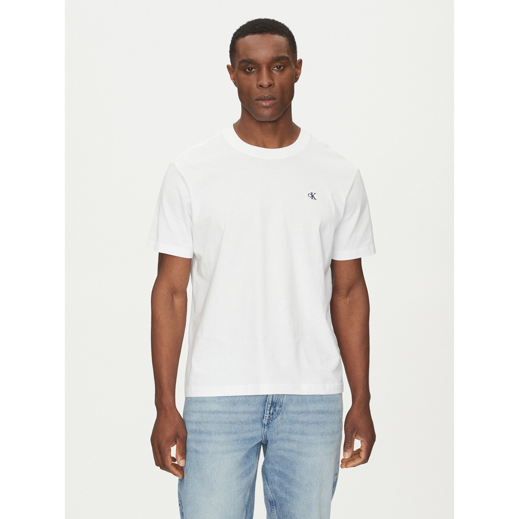 Calvin Klein Jeans T-Shirt Serif Font Graphic J30J327473 Λευκό Regular Fit