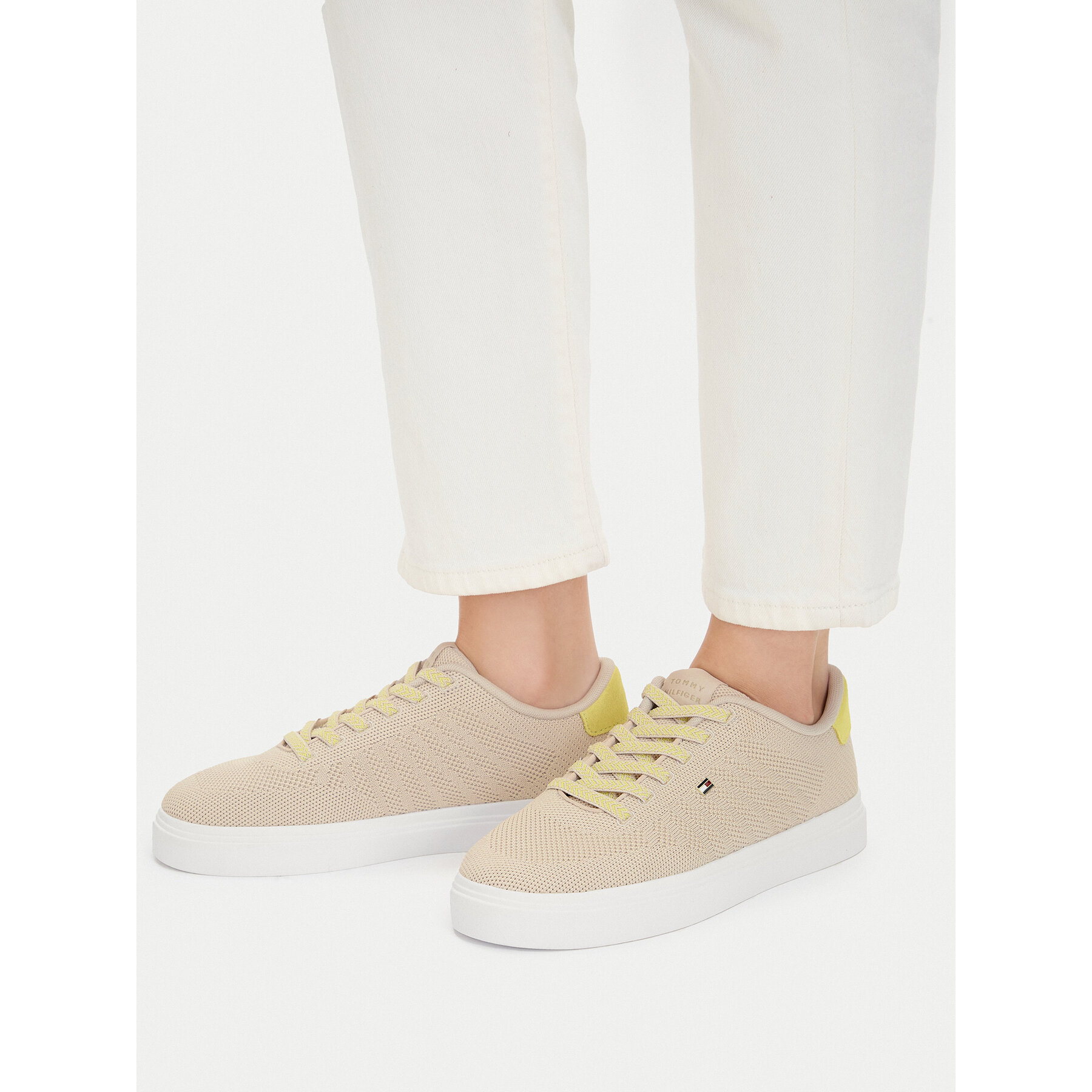 Sneakers Tommy Hilfiger Knit Cupsole FW0FW09289 Bej