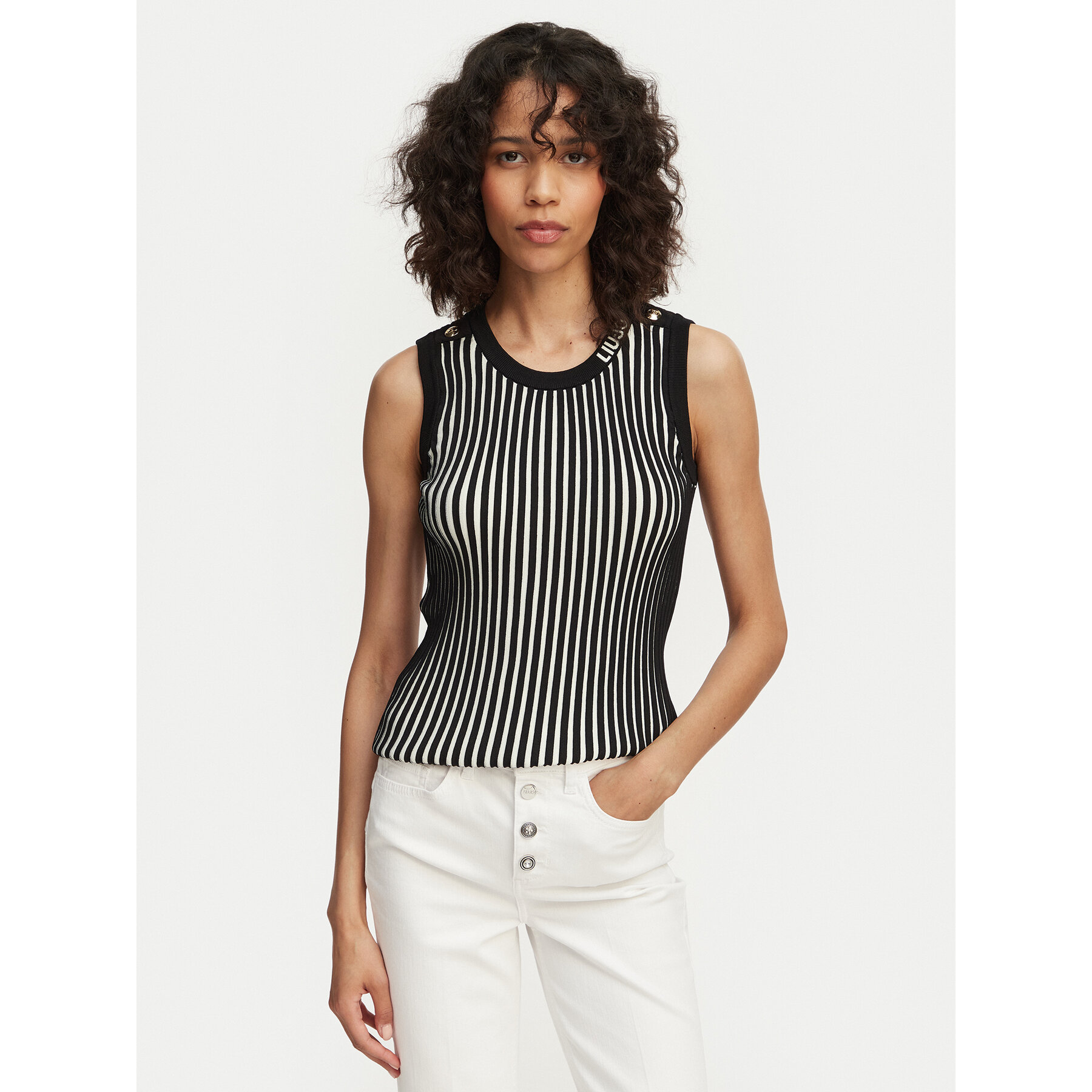 Liu Jo Sport Top TA6064 MS55N Crna Regular Fit