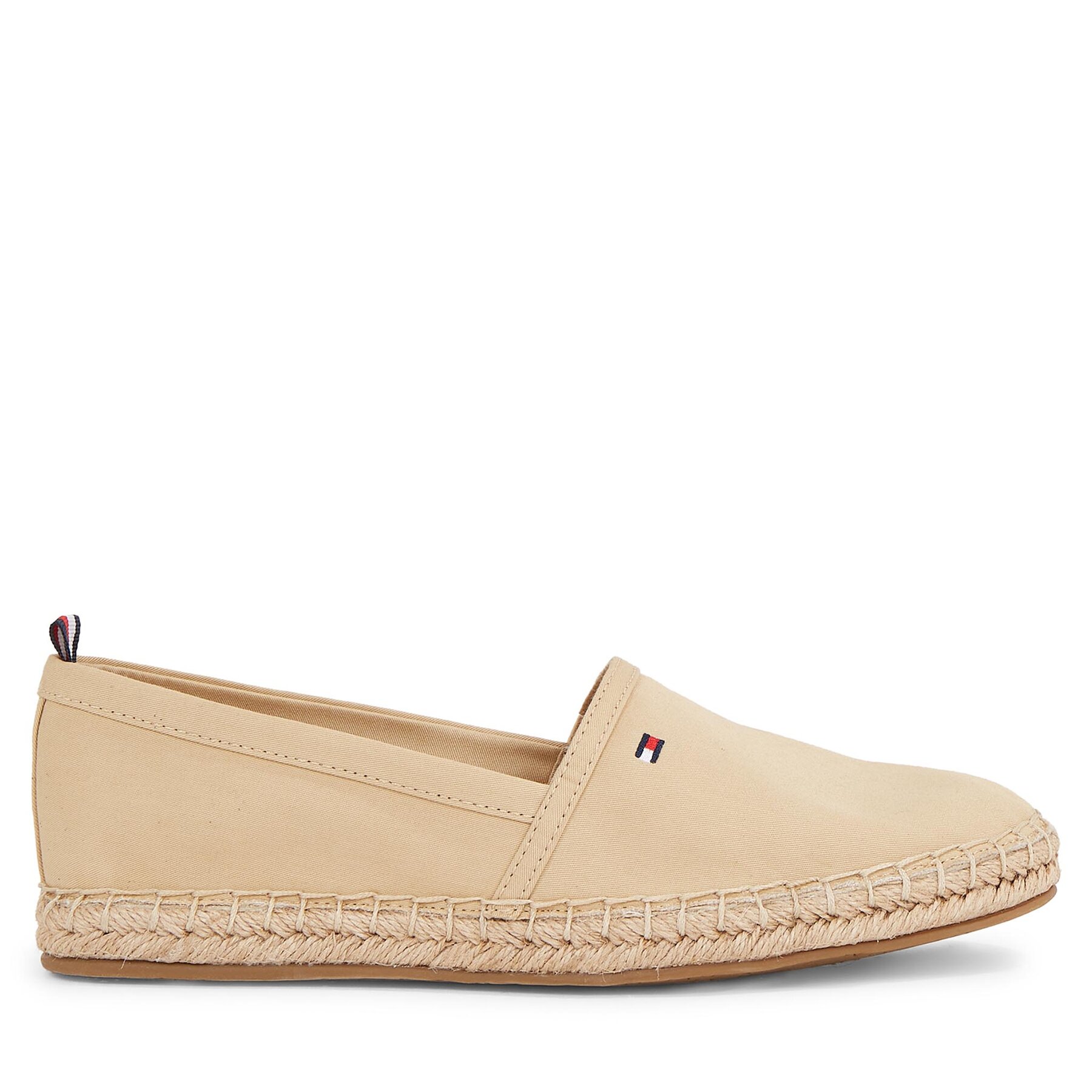 Espadrile Tommy Hilfiger Basic Tommy Flat Espadrille FW0FW06497 Bež