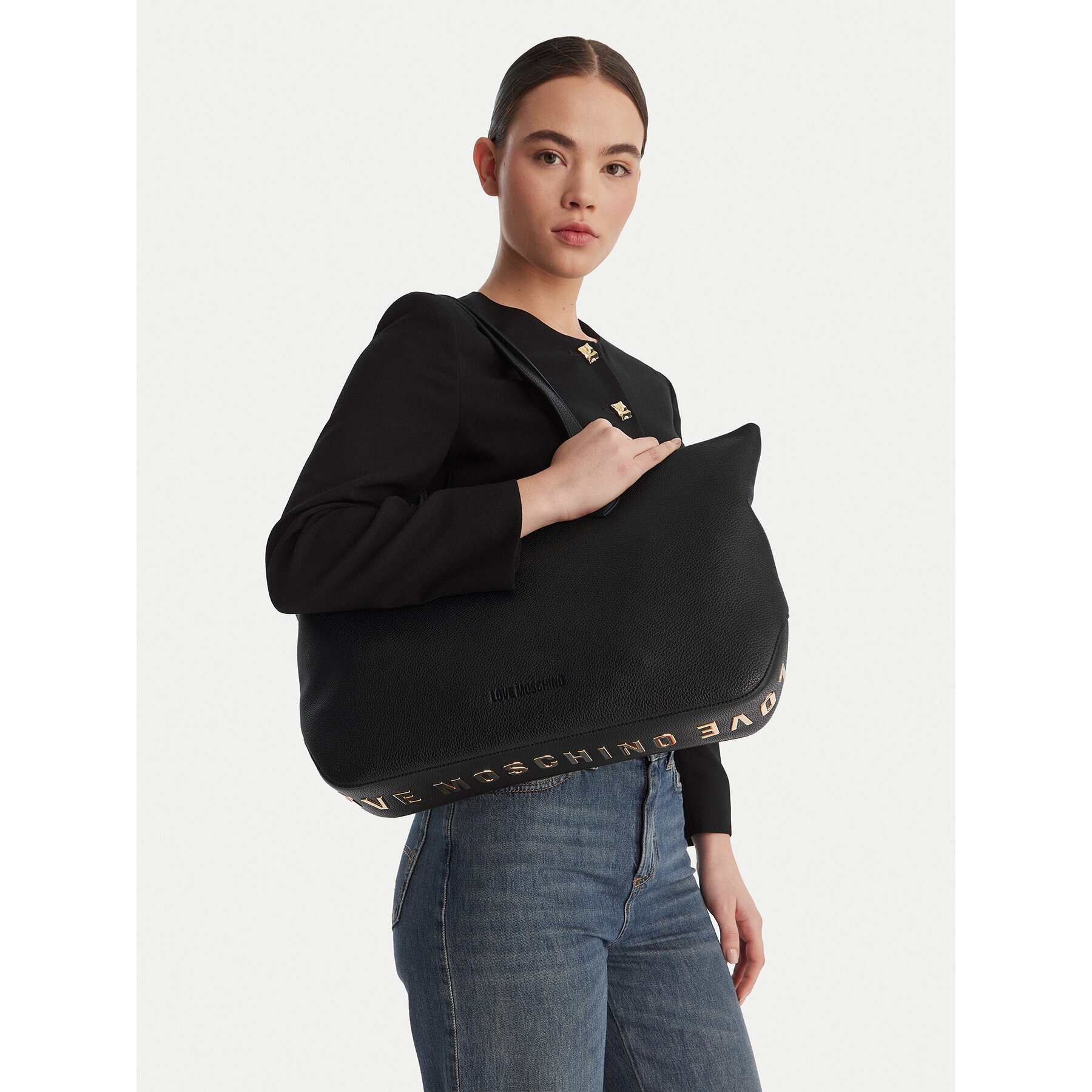 Geantă LOVE MOSCHINO JC4121PP1OLT0000 Negru