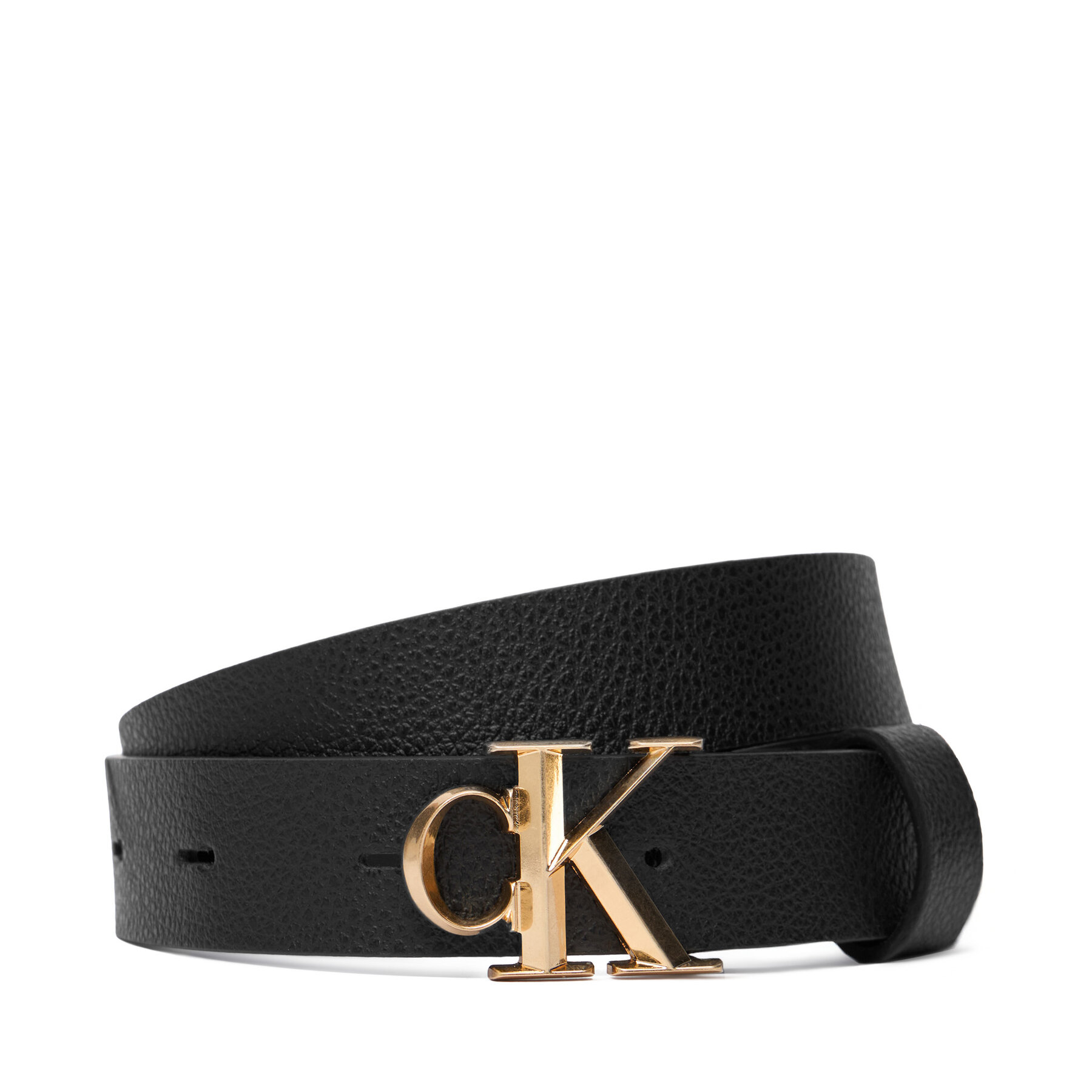 Дамски колан Calvin Klein Facet Ck Buckle Pebble 25Mm LV04F7060G Черен