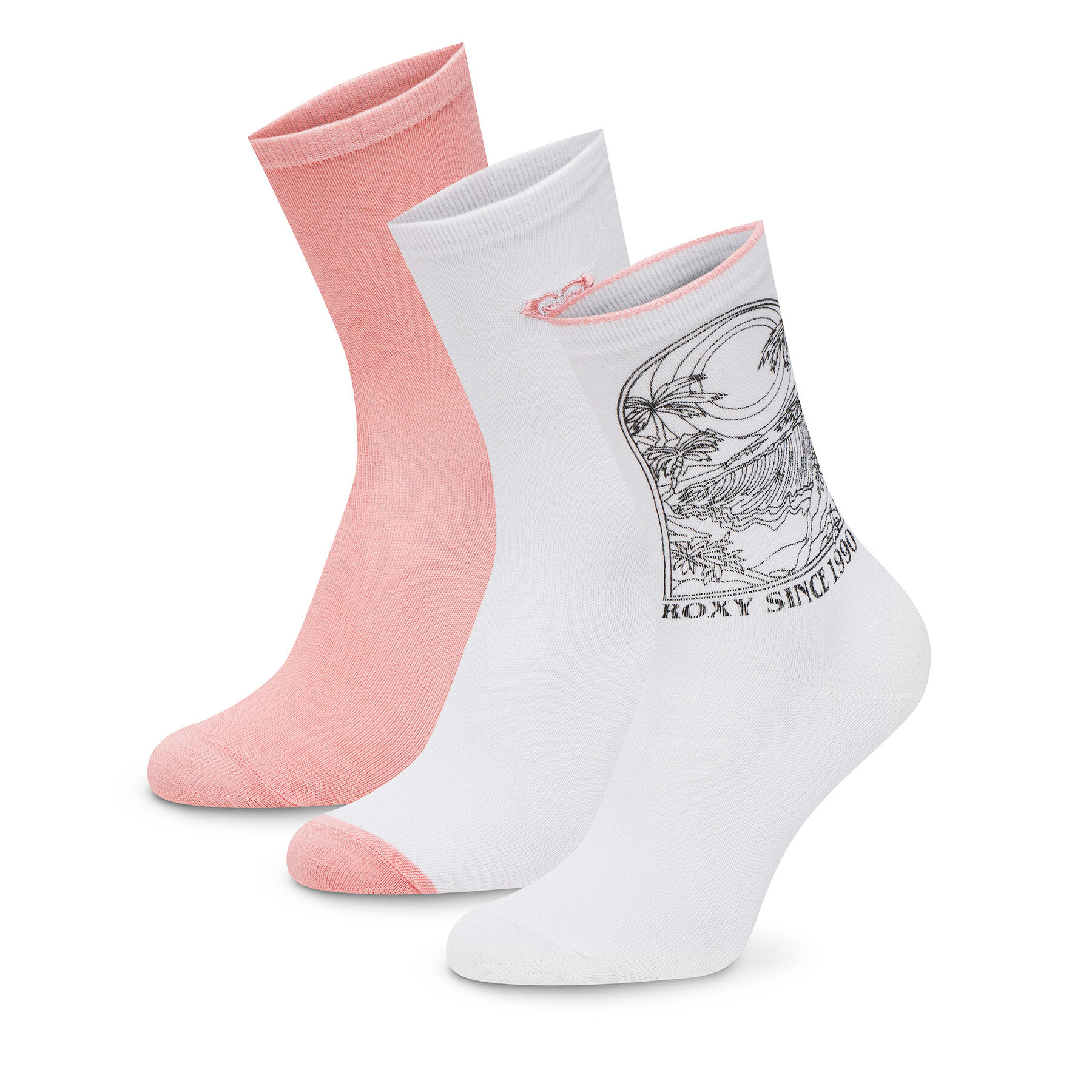 Dlhé ponožky Roxy AS_ROXY_05W_SS25 (3-PACK) Ružová