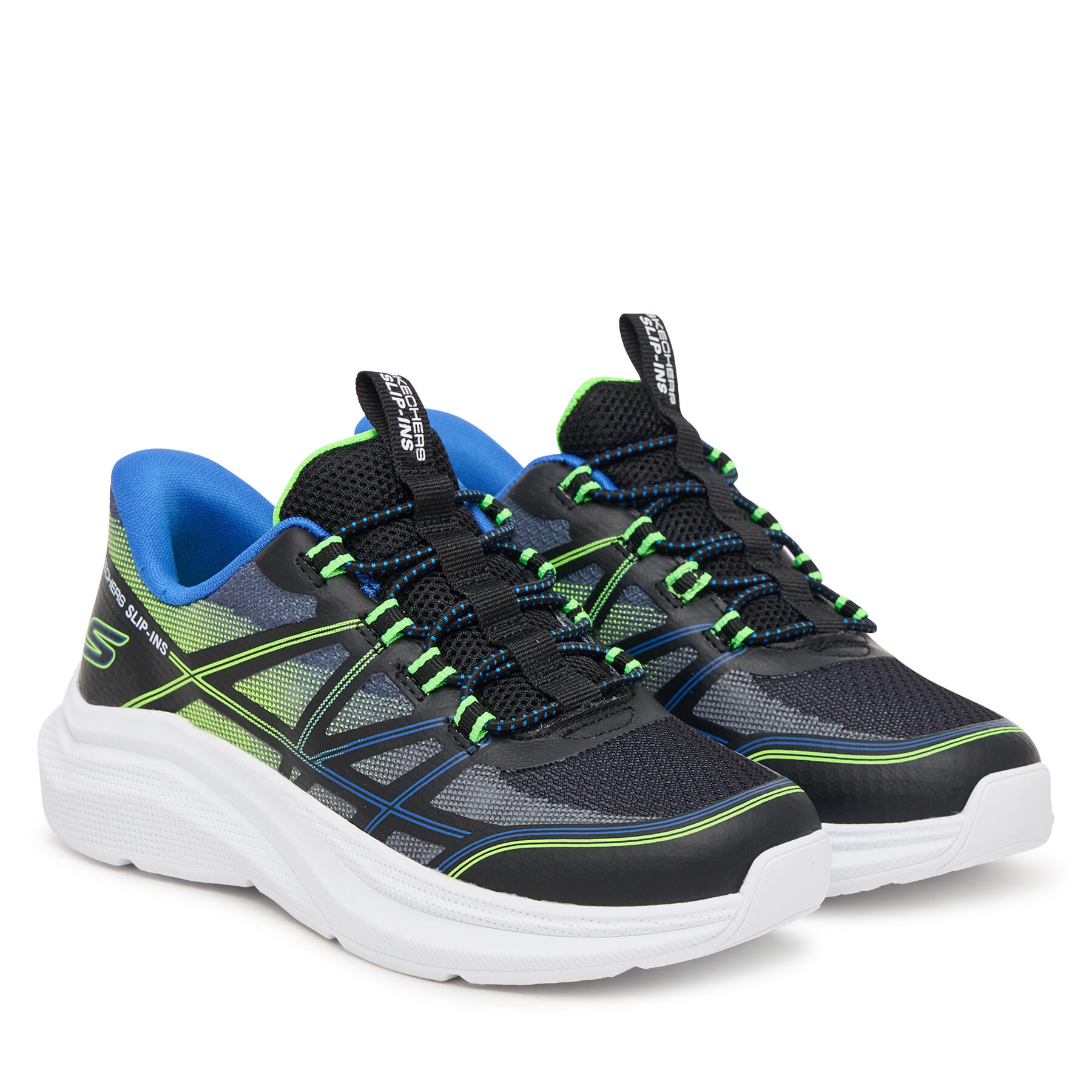 Sneakersy Skechers Microspec Velocity - Grid-Shift 404220L/BBLM Černá