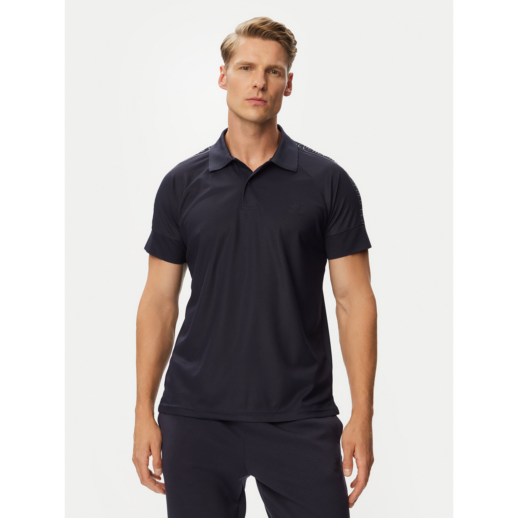 Beverly Hills Polo Club Polo majica P-SS26M-P0170 Mornarsko modra Reglan Fit