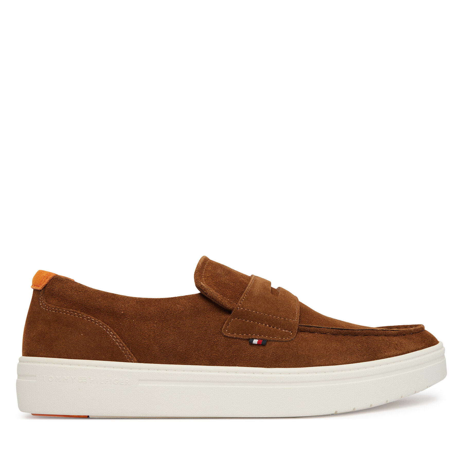 Poltopánky Tommy Hilfiger Modern Light Hybrid Suede Loafer FM0FM05786 Hnedá