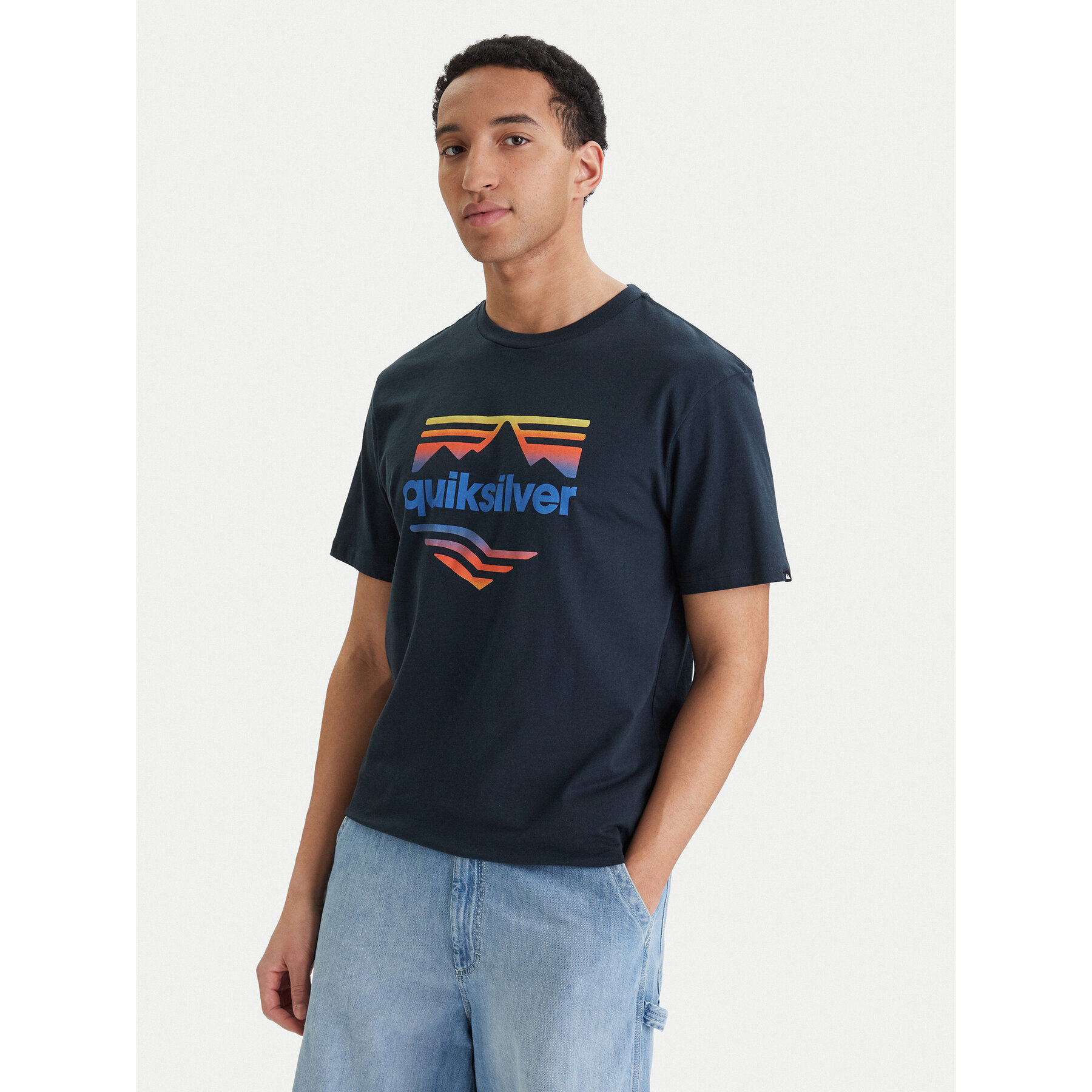 Quiksilver T-Shirt EV Horizon Fade EQYZT08289 Dunkelblau Regular Fit