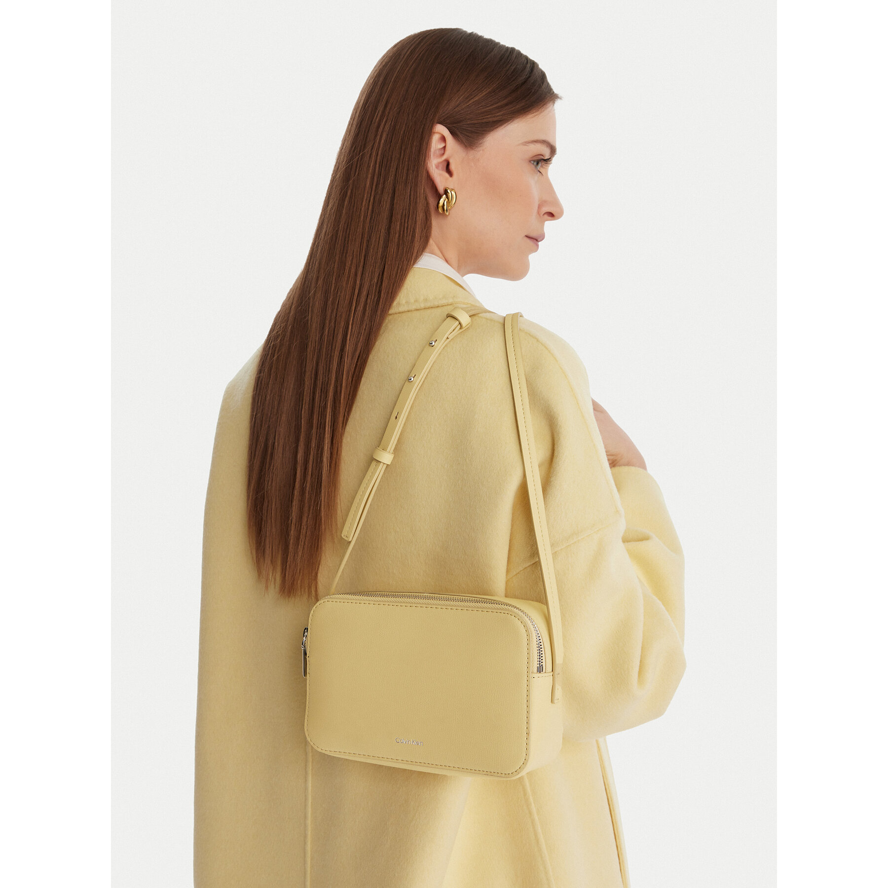 Τσάντα Calvin Klein Foil Logo Elongated Camera Bag LV04F3276G Κίτρινο