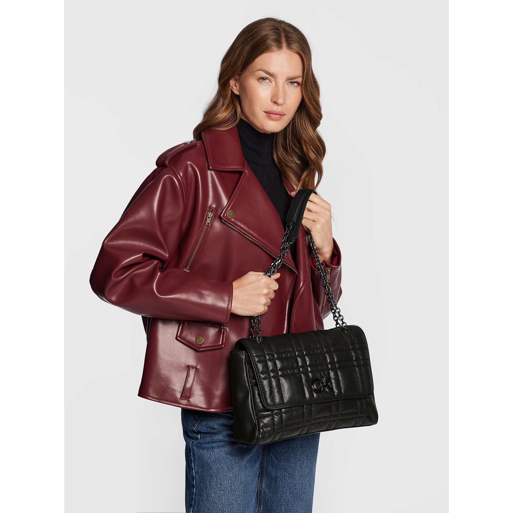

Сумка Calvin Klein Re-Lock Quilt Shoulder Bag Lg K60K609884 BAX, Чорний