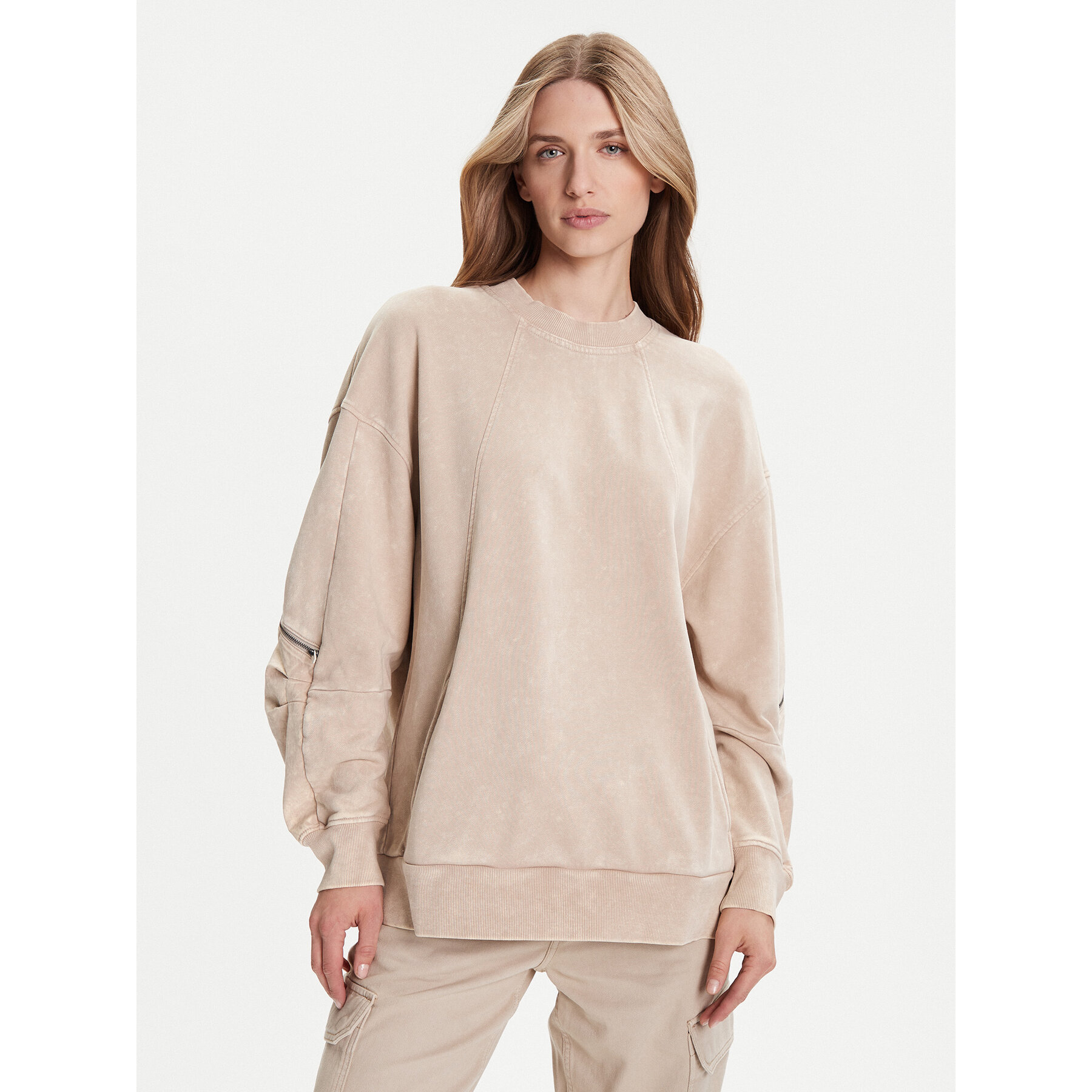 G-Star Raw Sweatshirt Washed 3D D27738-D969 Beige Oversize
