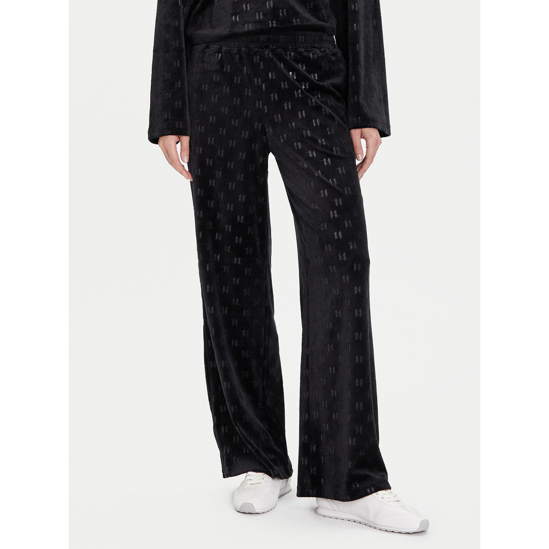 KARL LAGERFELD Stoffhose A4W44008 Schwarz Regular Fit