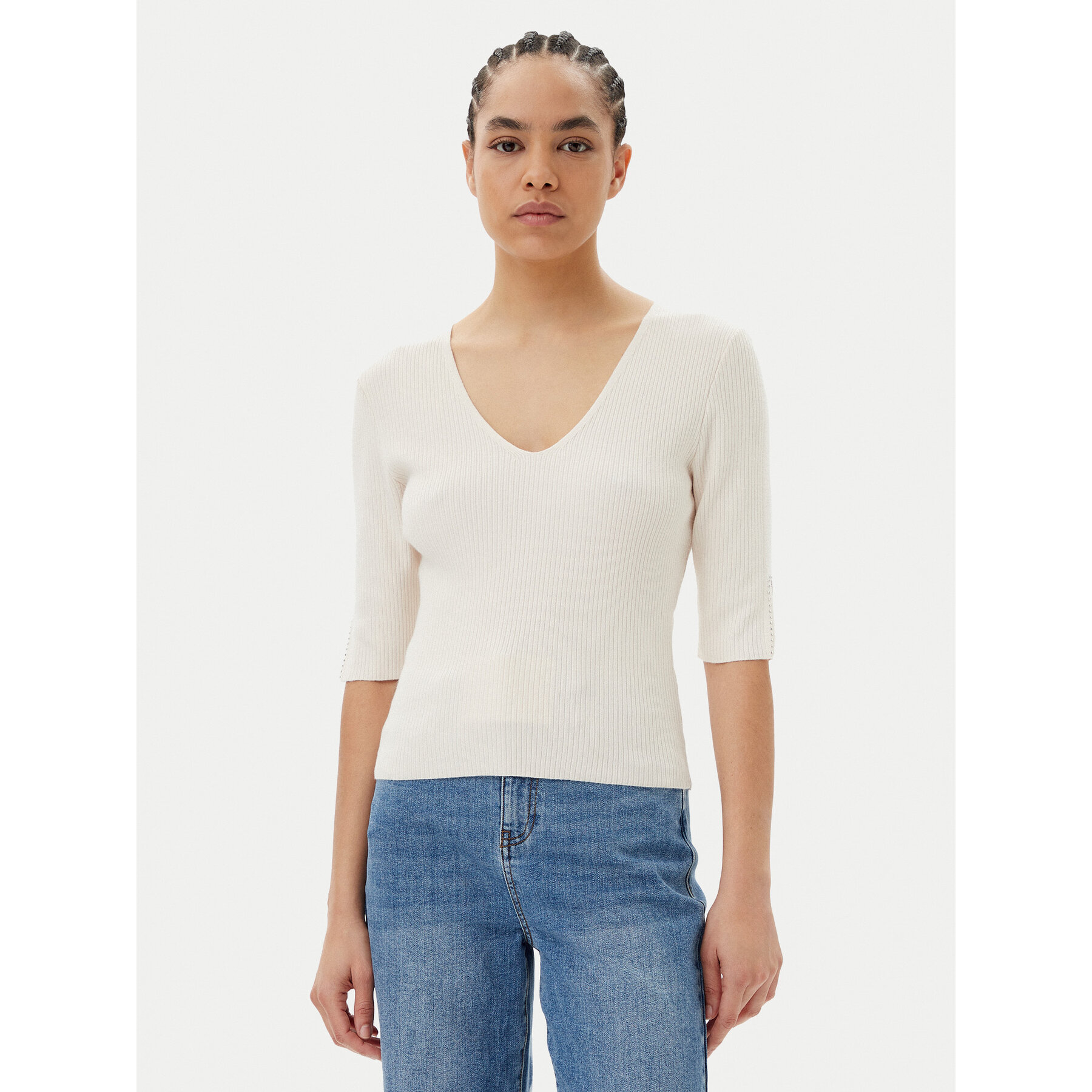 Morgan Pullover 251-MCHAMPI Beige Slim Fit