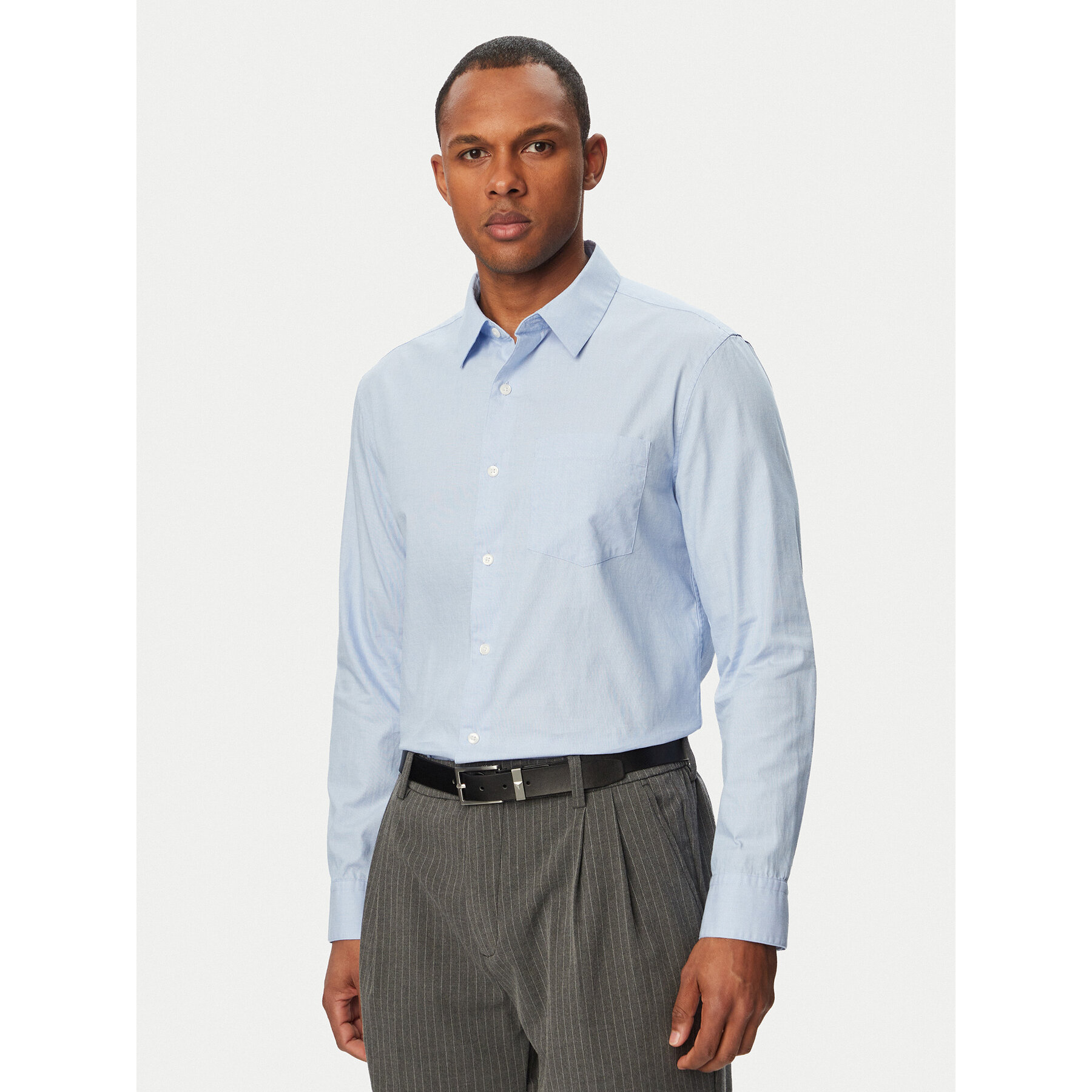 Calvin Klein Hemd LV04LG127G Hellblau Classic Fit