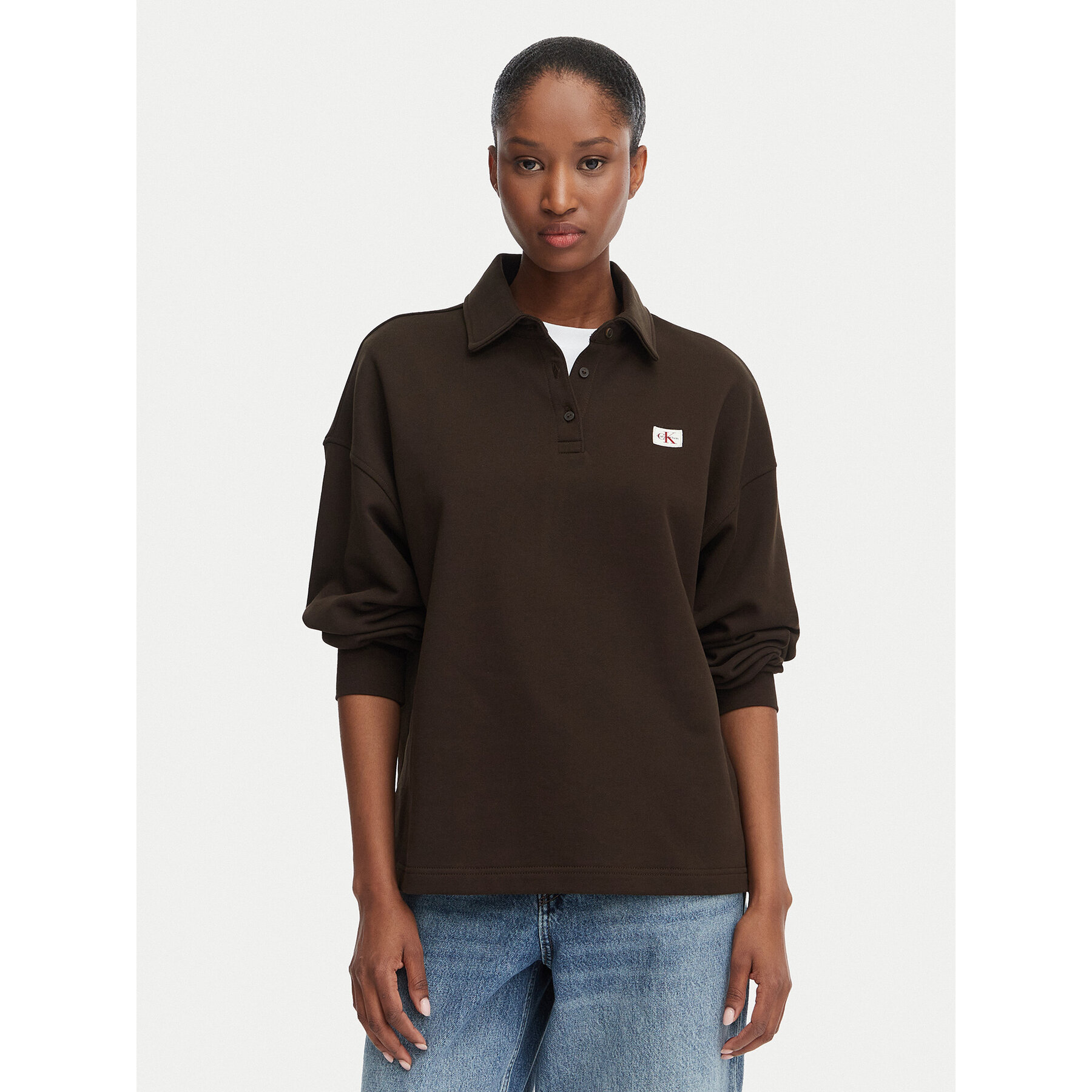 Calvin Klein Jeans Jopa LV047G230G Temno rjava Relaxed Fit