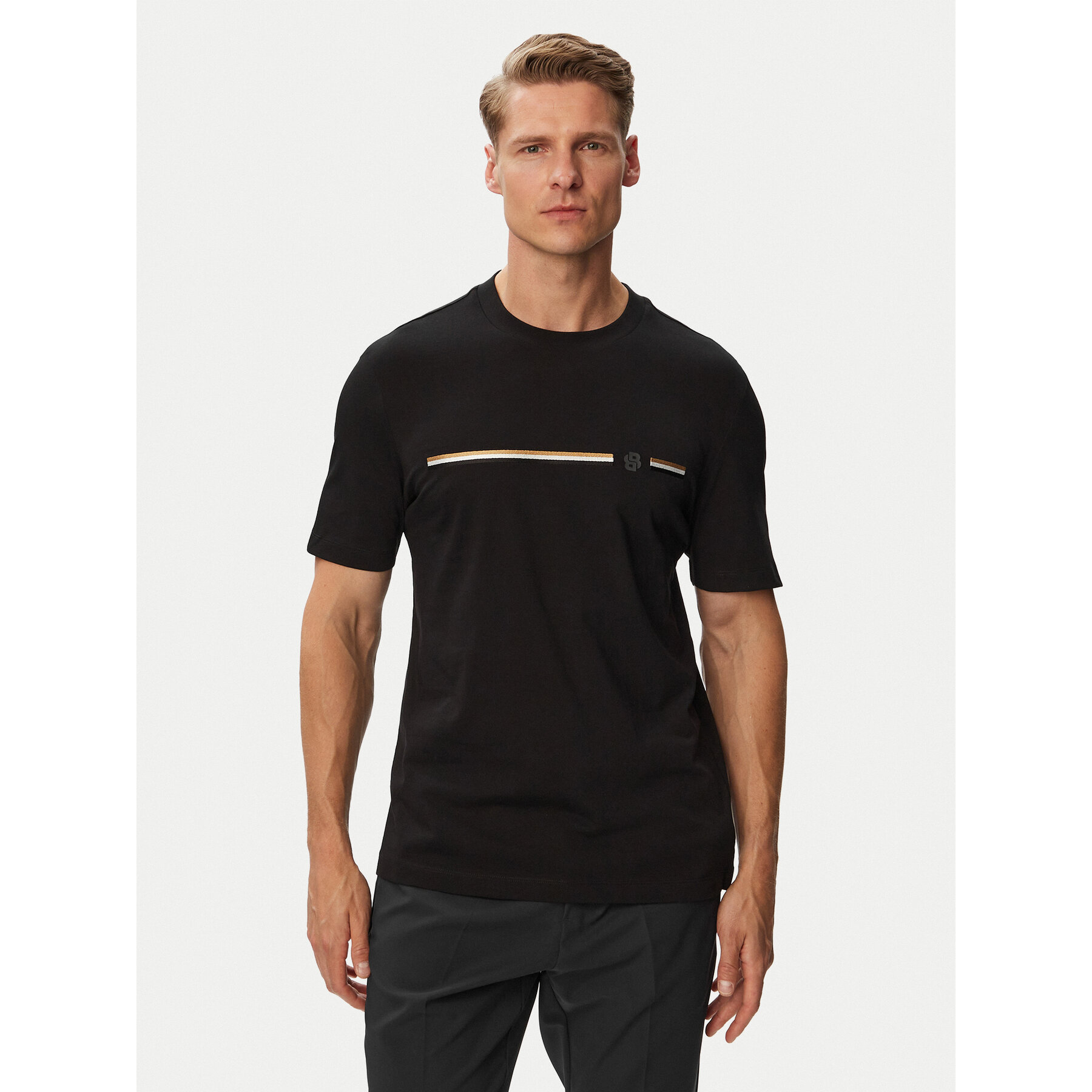 BOSS T-Shirt C-Taut 41 50565785 Schwarz Regular Fit