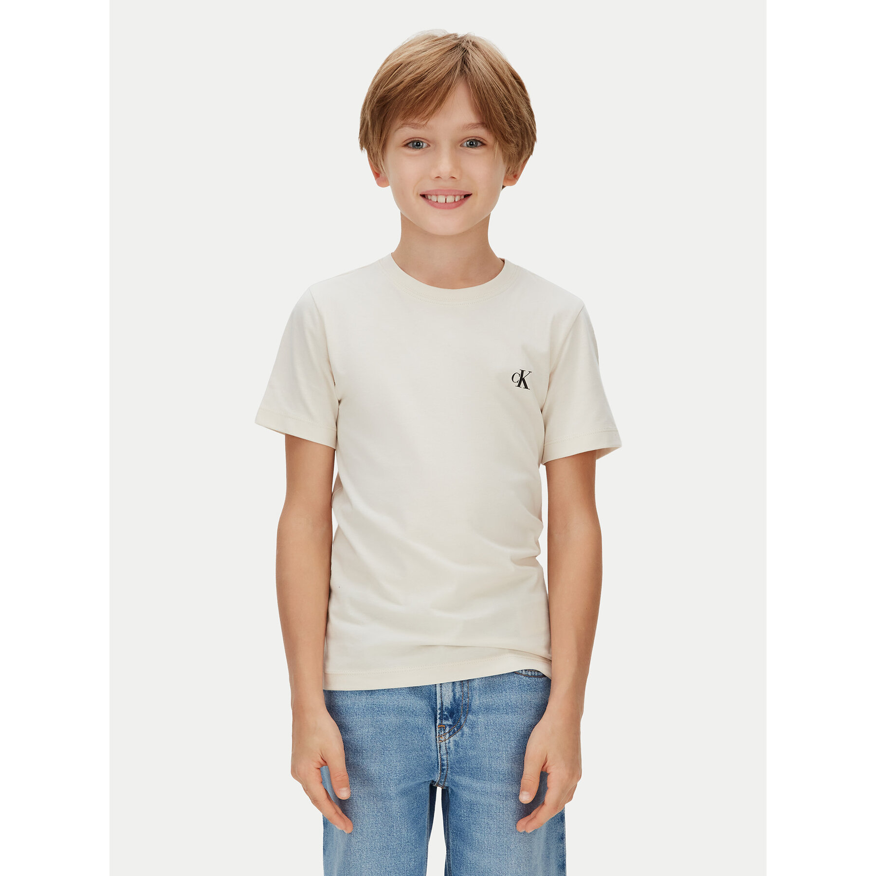 Calvin Klein Jeans Set t-shirt majica﻿ Monologo IB0IB01093 Bež Regular Fit
